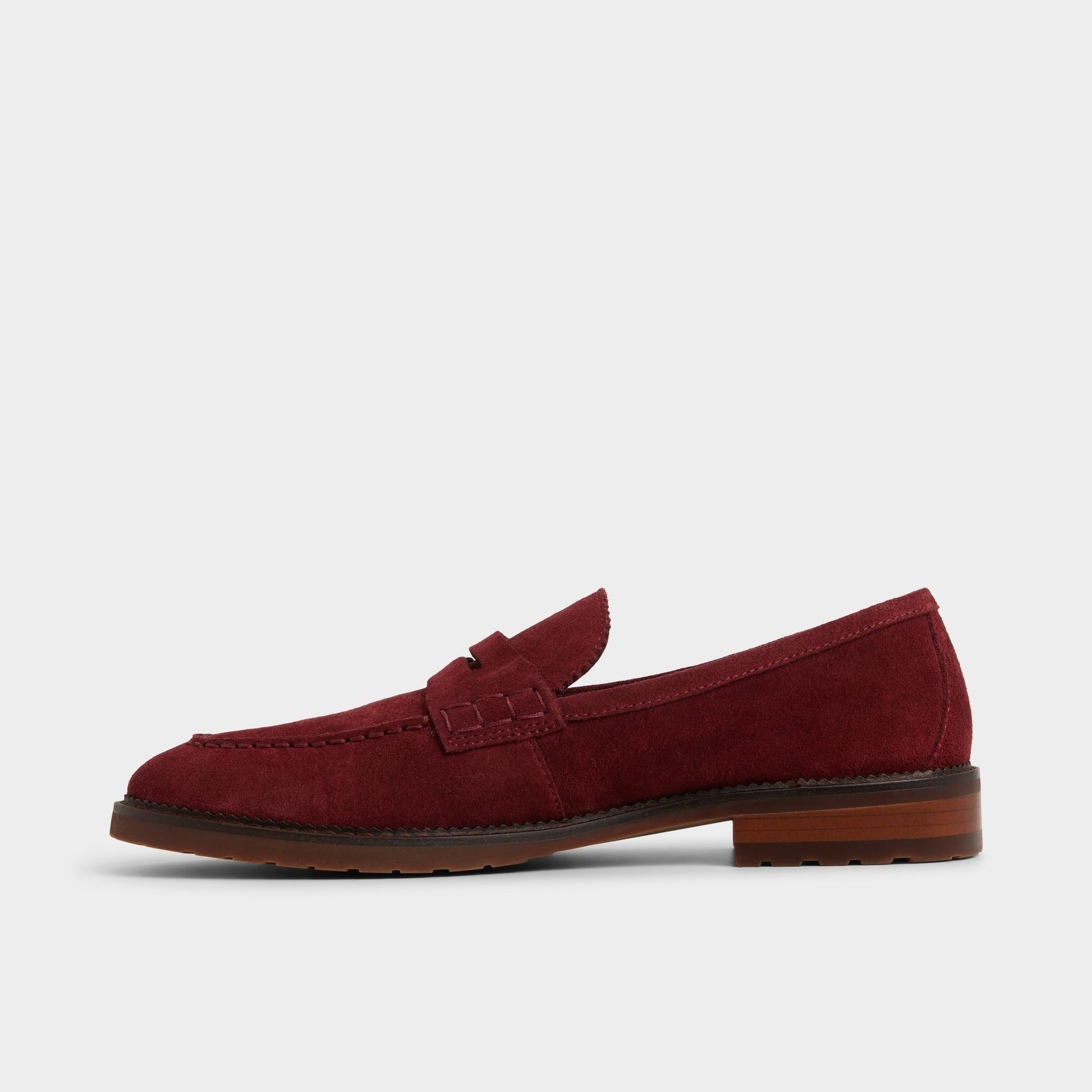 Side view of Medium red Melvillee Loafer
