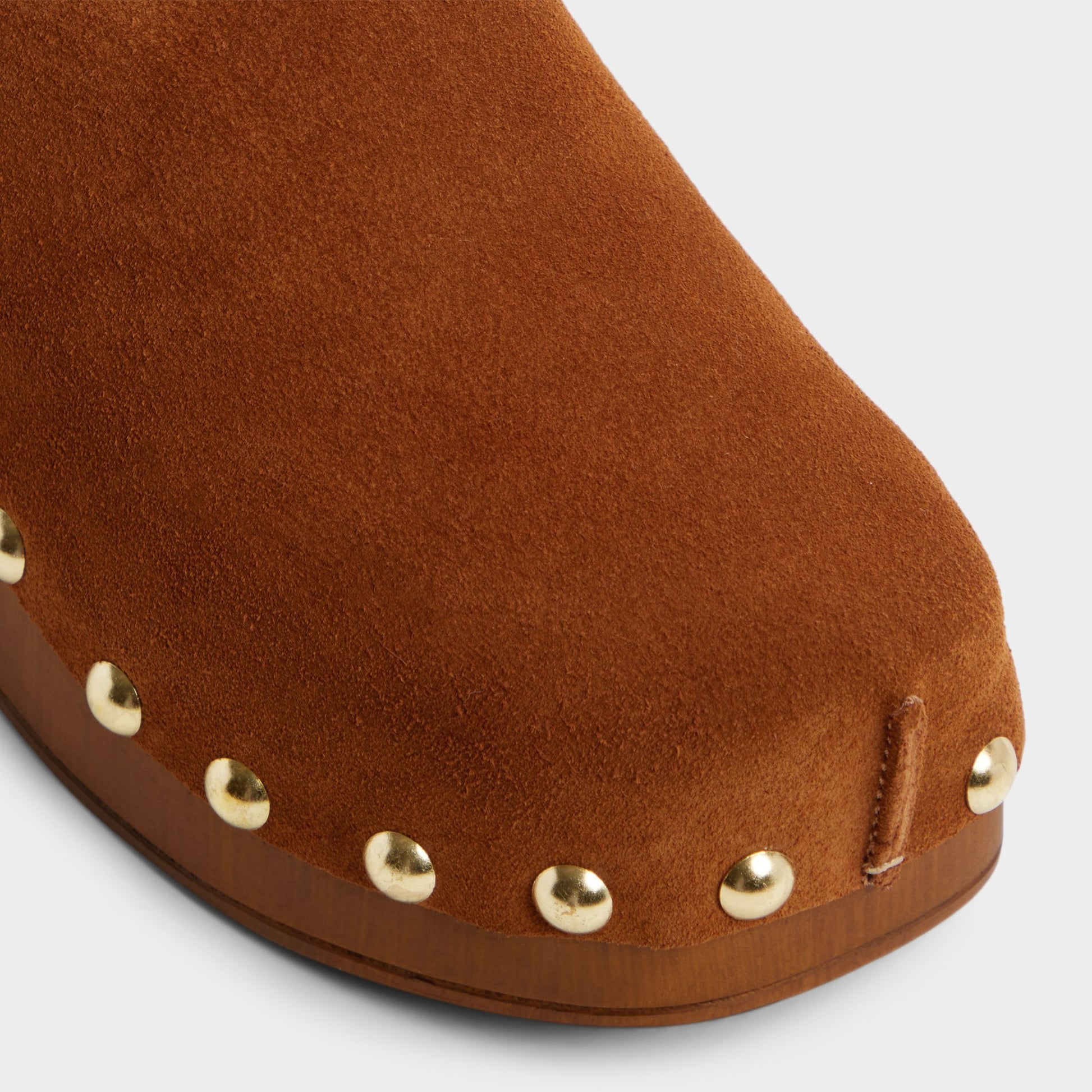 Close-up of the Tan Tayloria Clog
