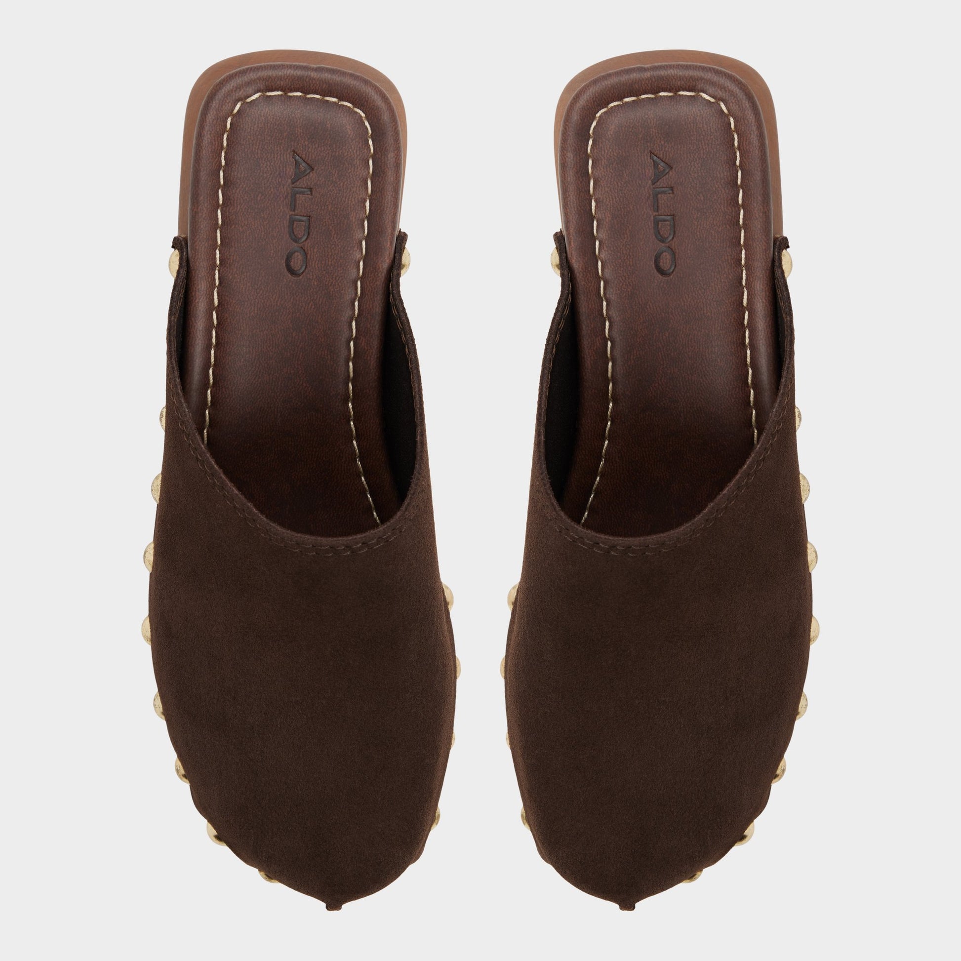 Top-down view of the Dark Brown Tayloria Clog
