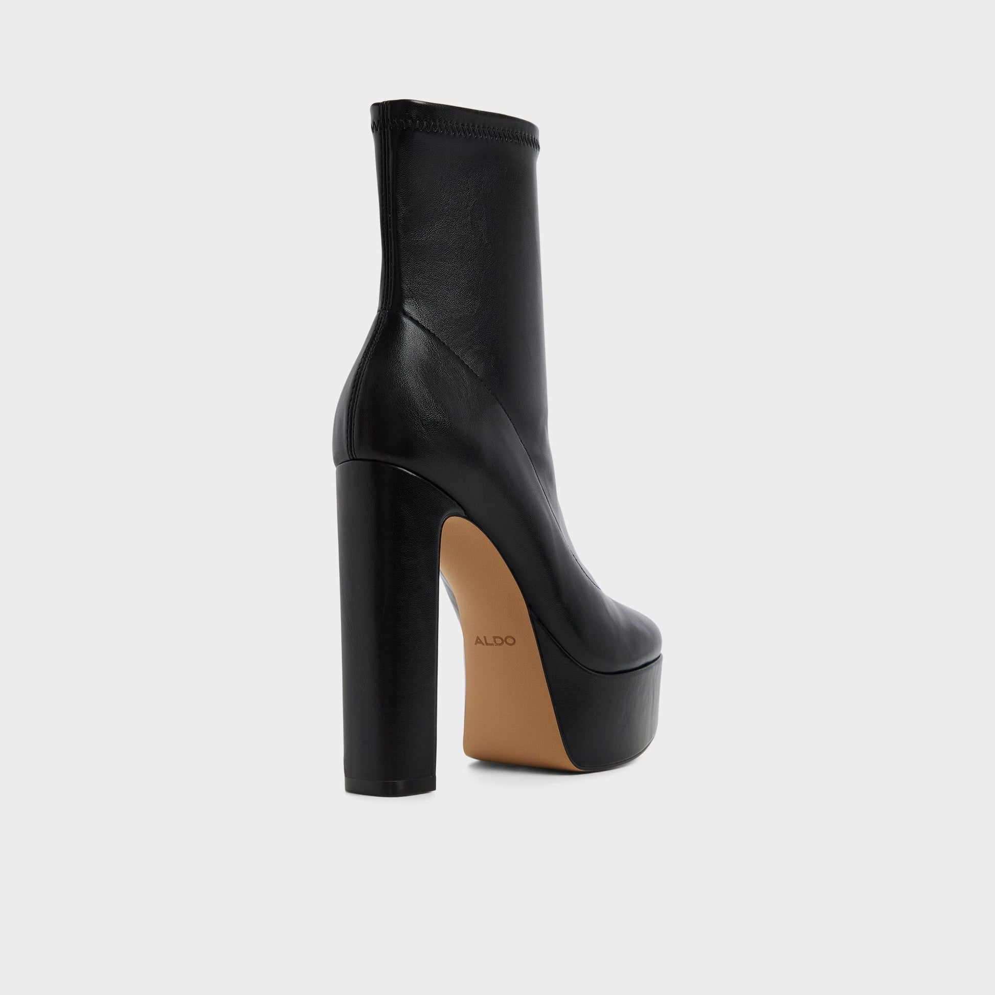 Three-quarter angle of Black Brejara Ankle boot's back side
