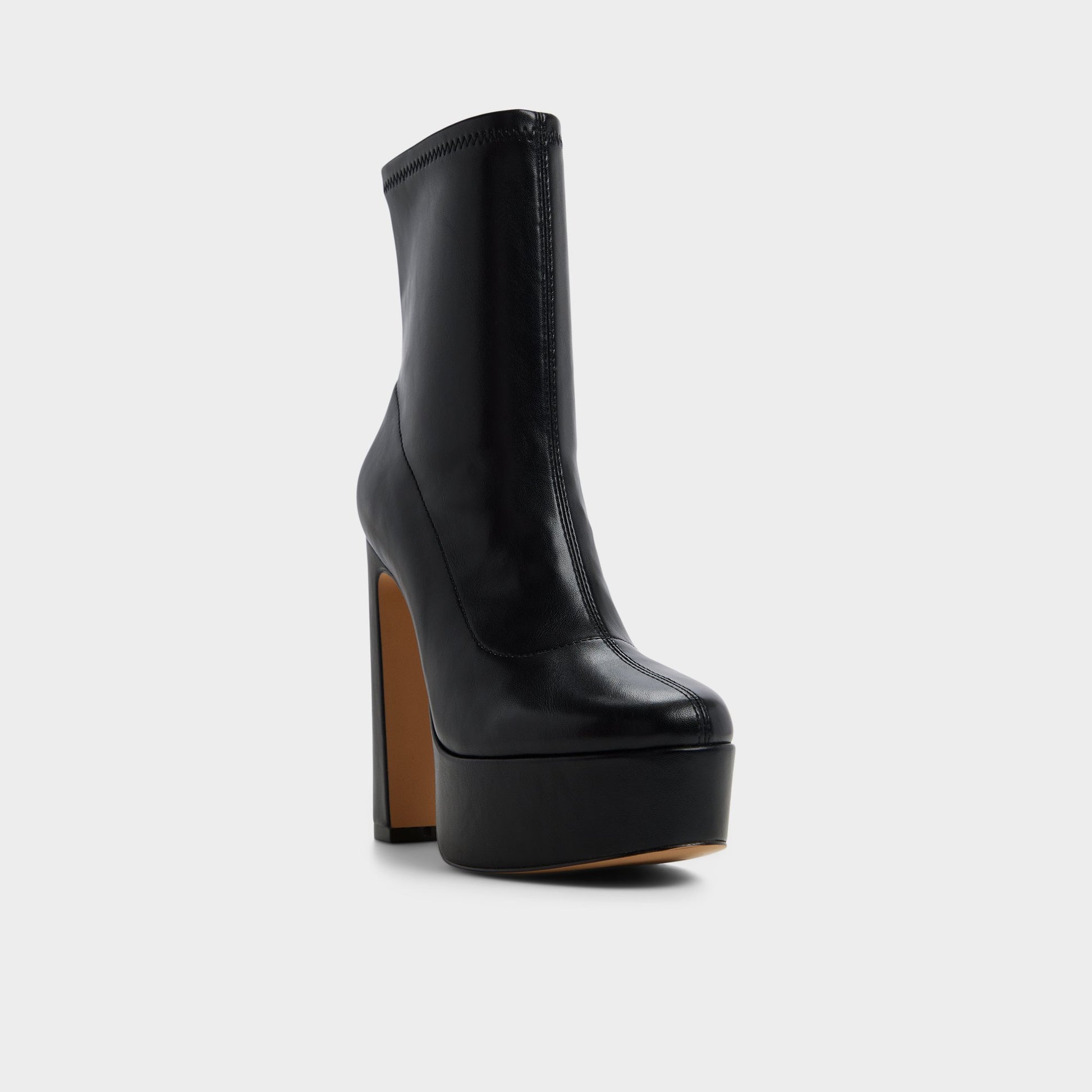 Three-quarter angle of Black Brejara Ankle boot's front side