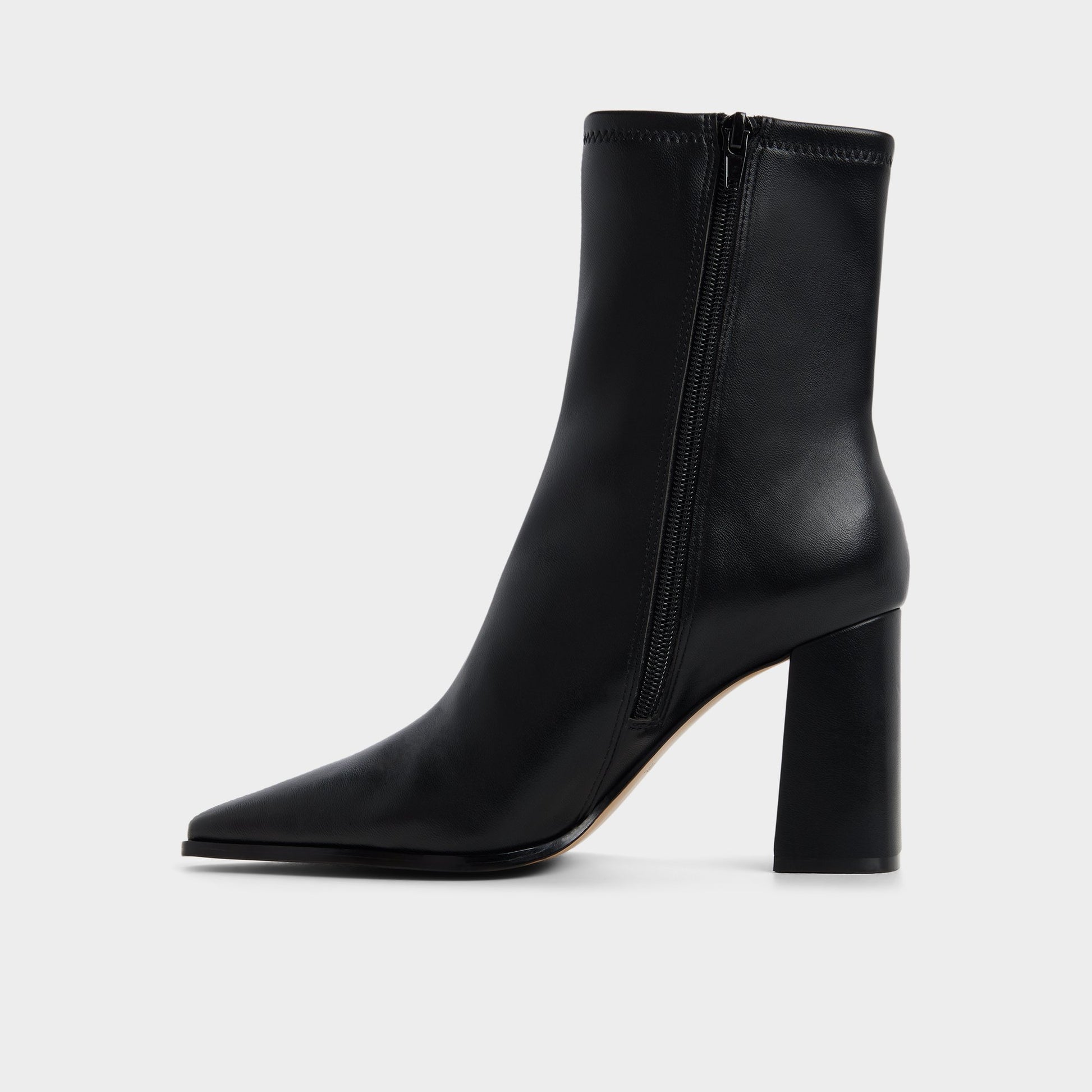 Side view of Black Figgy Ankle boot