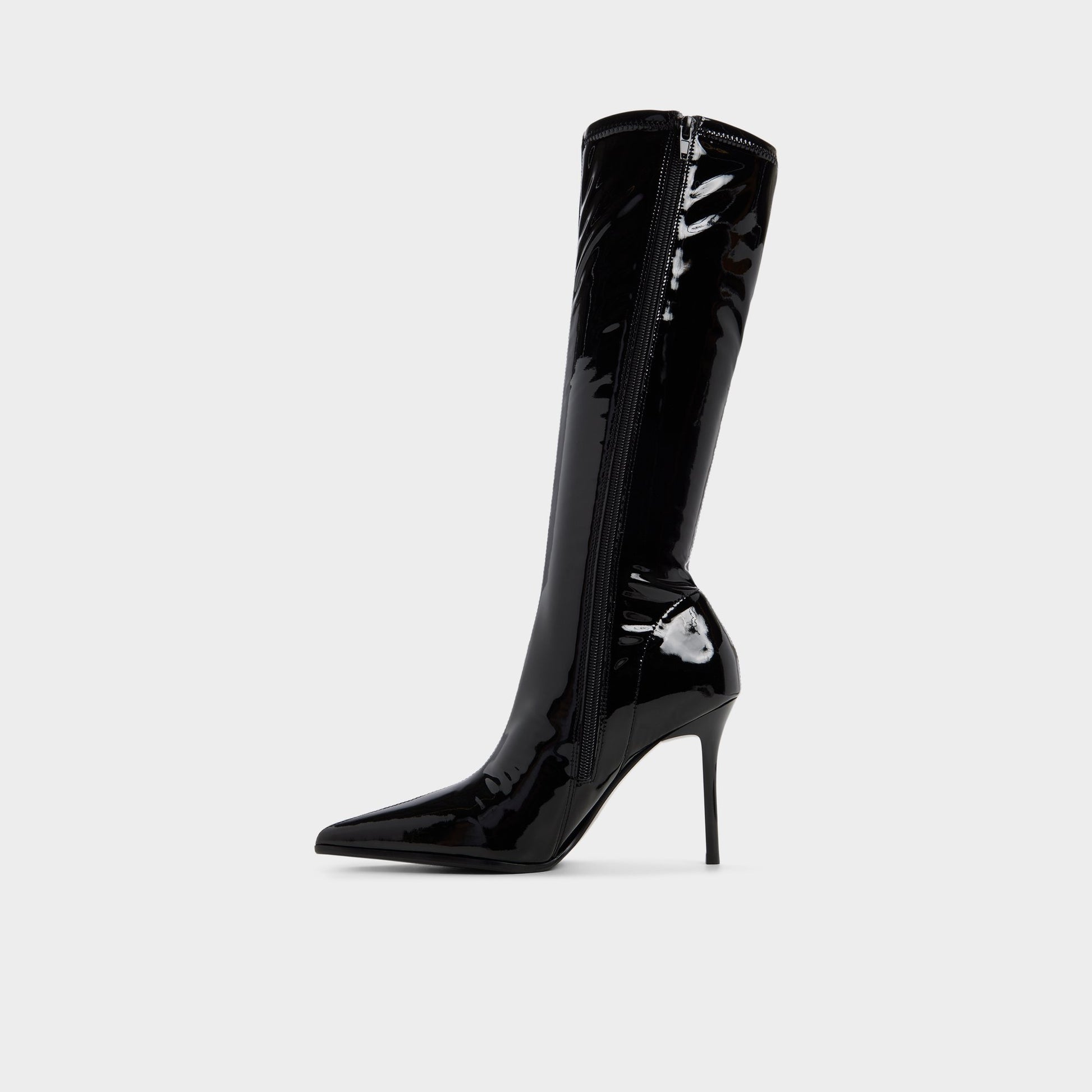 Side view of Other black Re-emily Knee-high boot