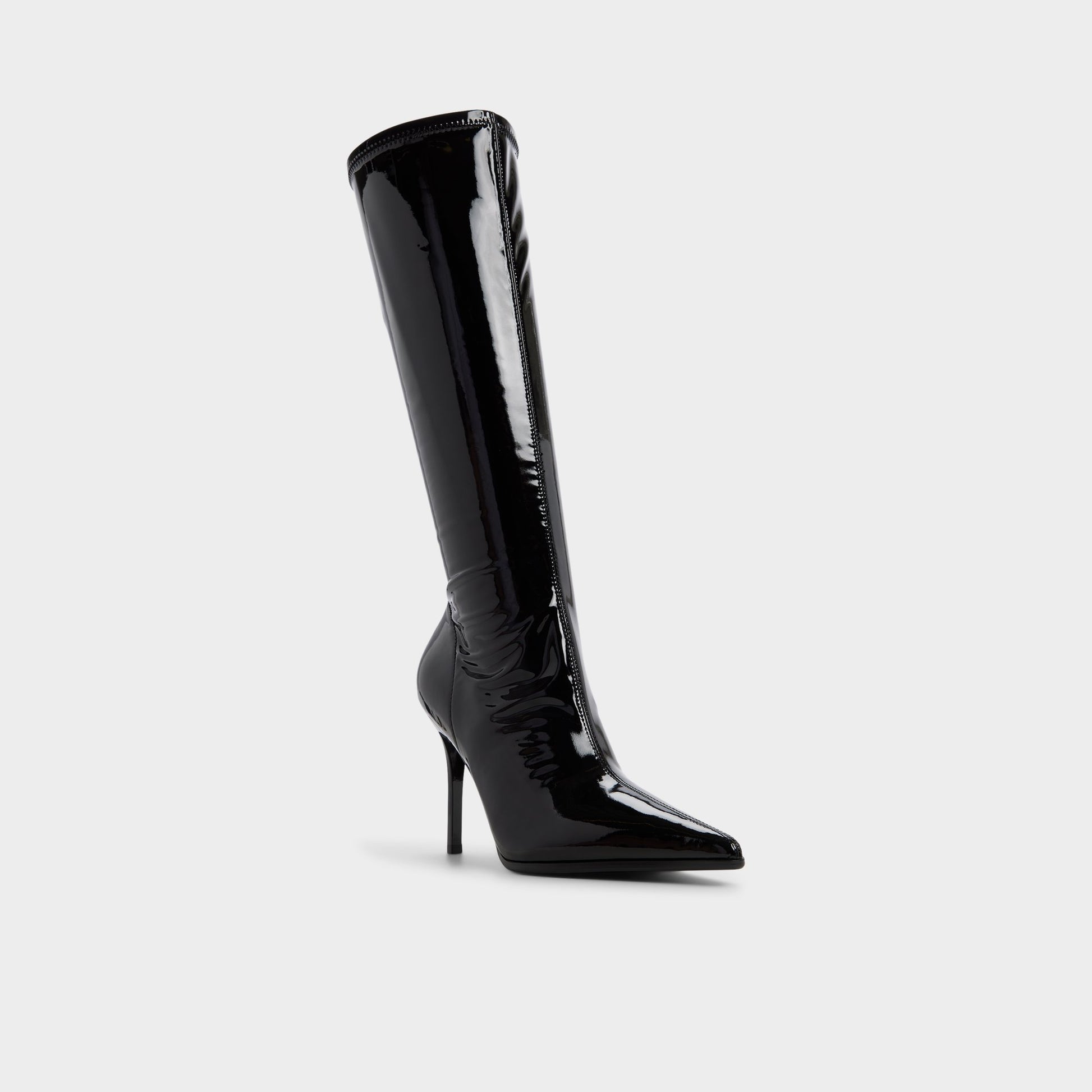 Three-quarter angle of Other black Re-emily Knee-high boot's front side