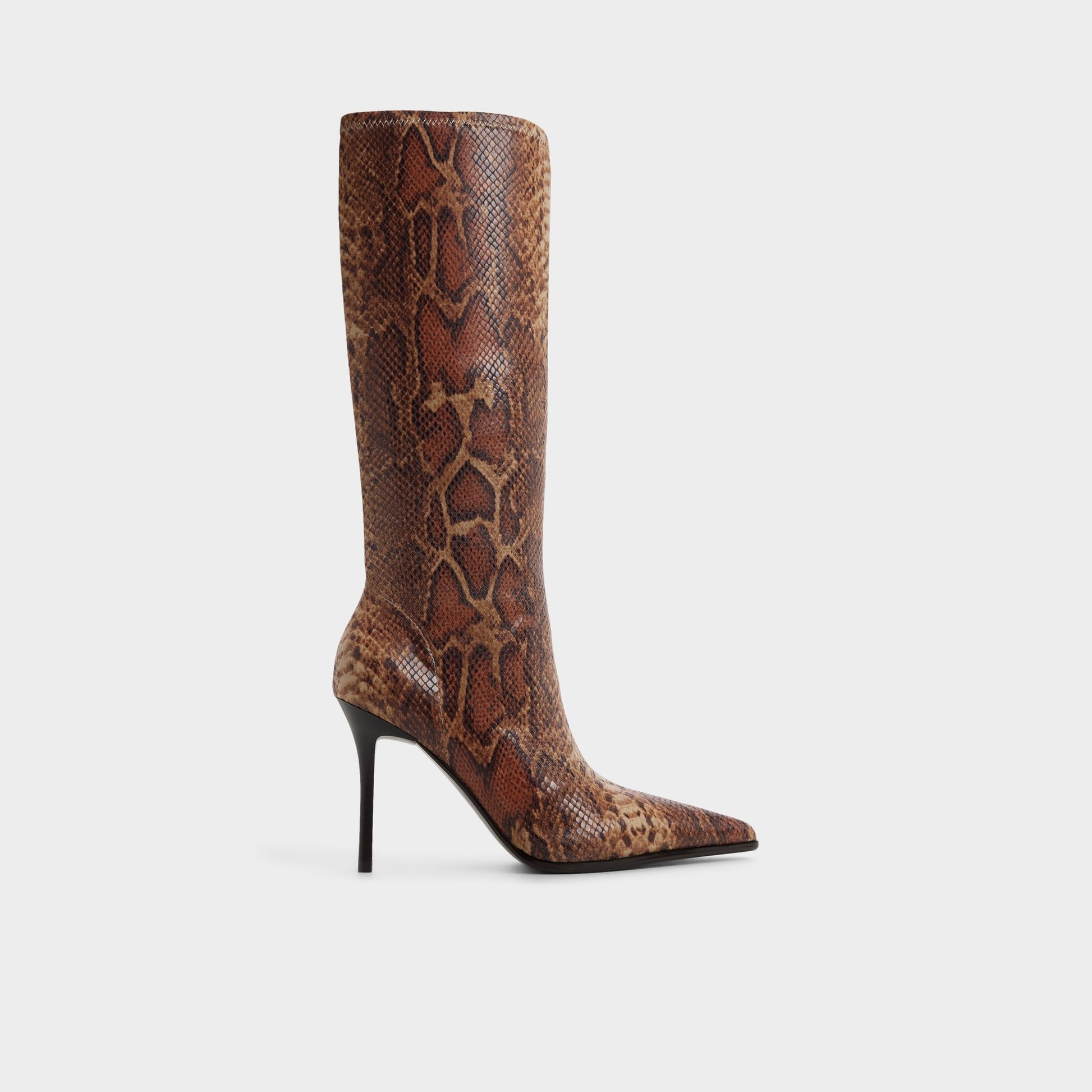 Main View of Brown multi Re-emily Knee-high boot for Womens