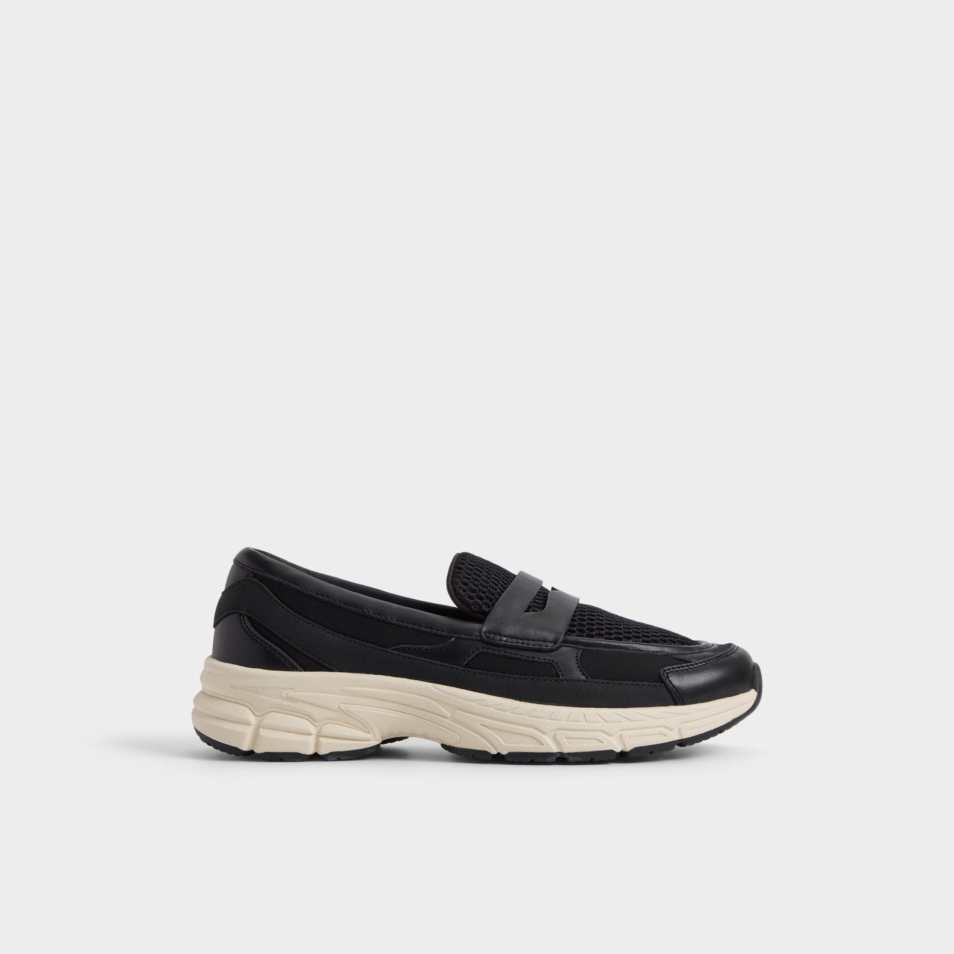 Main View of Black Loffy Loafer for Womens