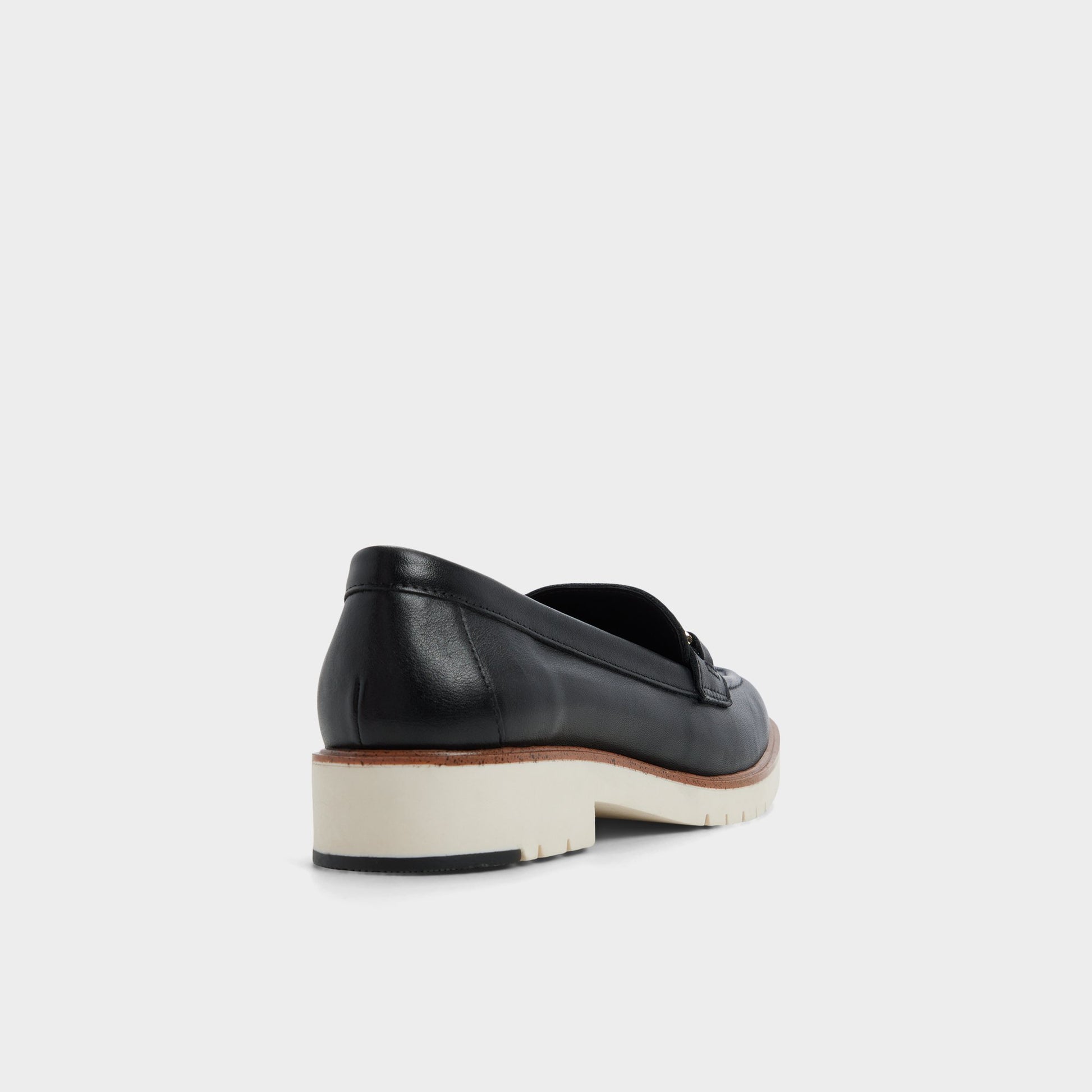 Three-quarter angle of Black Ibreflex Loafer's back side