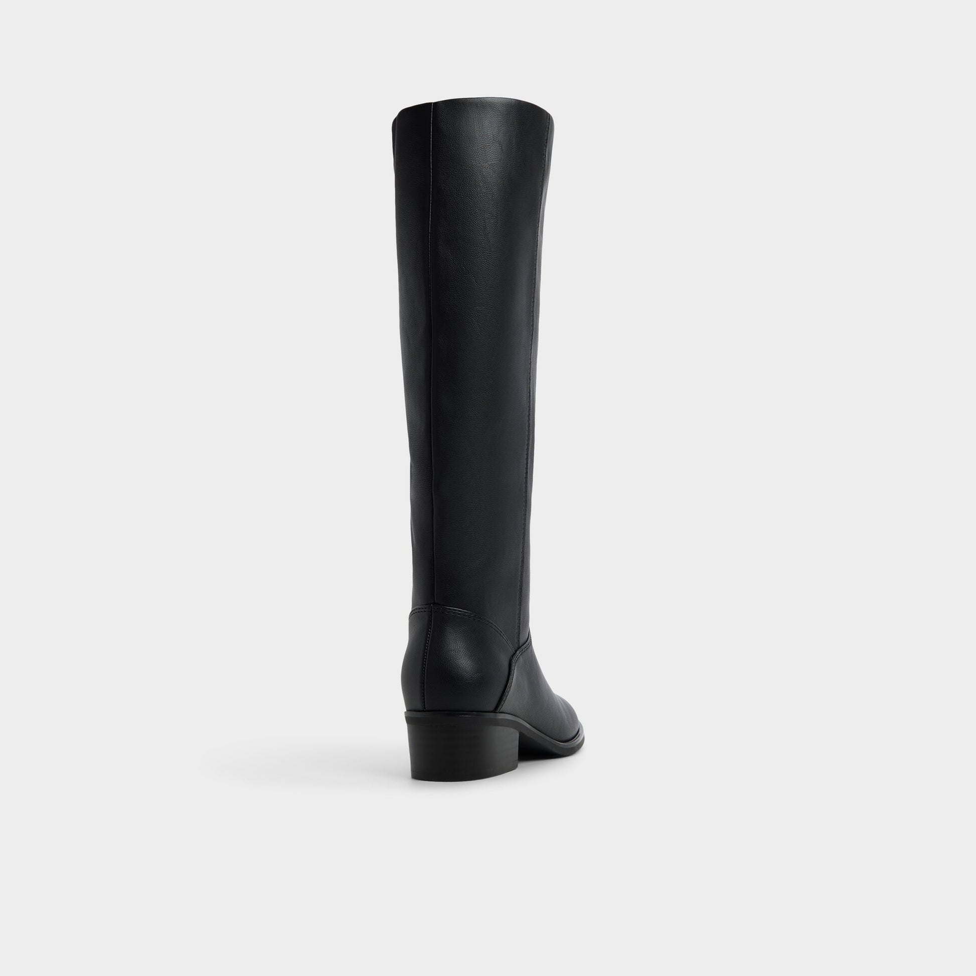 Three-quarter angle of Black Kaydienh Knee-high boot's back side
