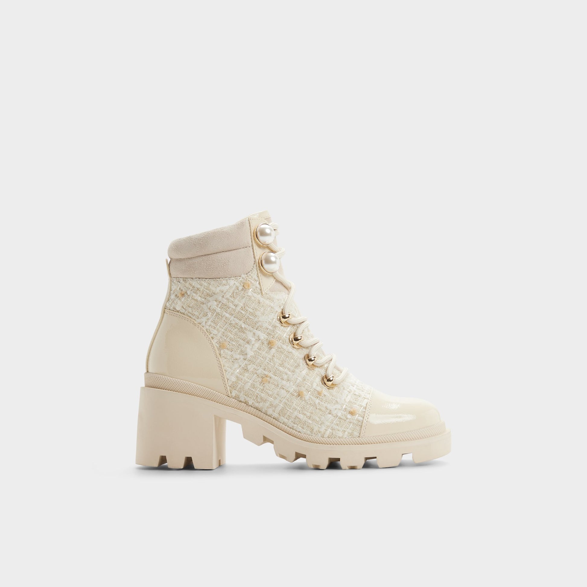 Main View of Other white Mariettia Lace-up boot for Womens