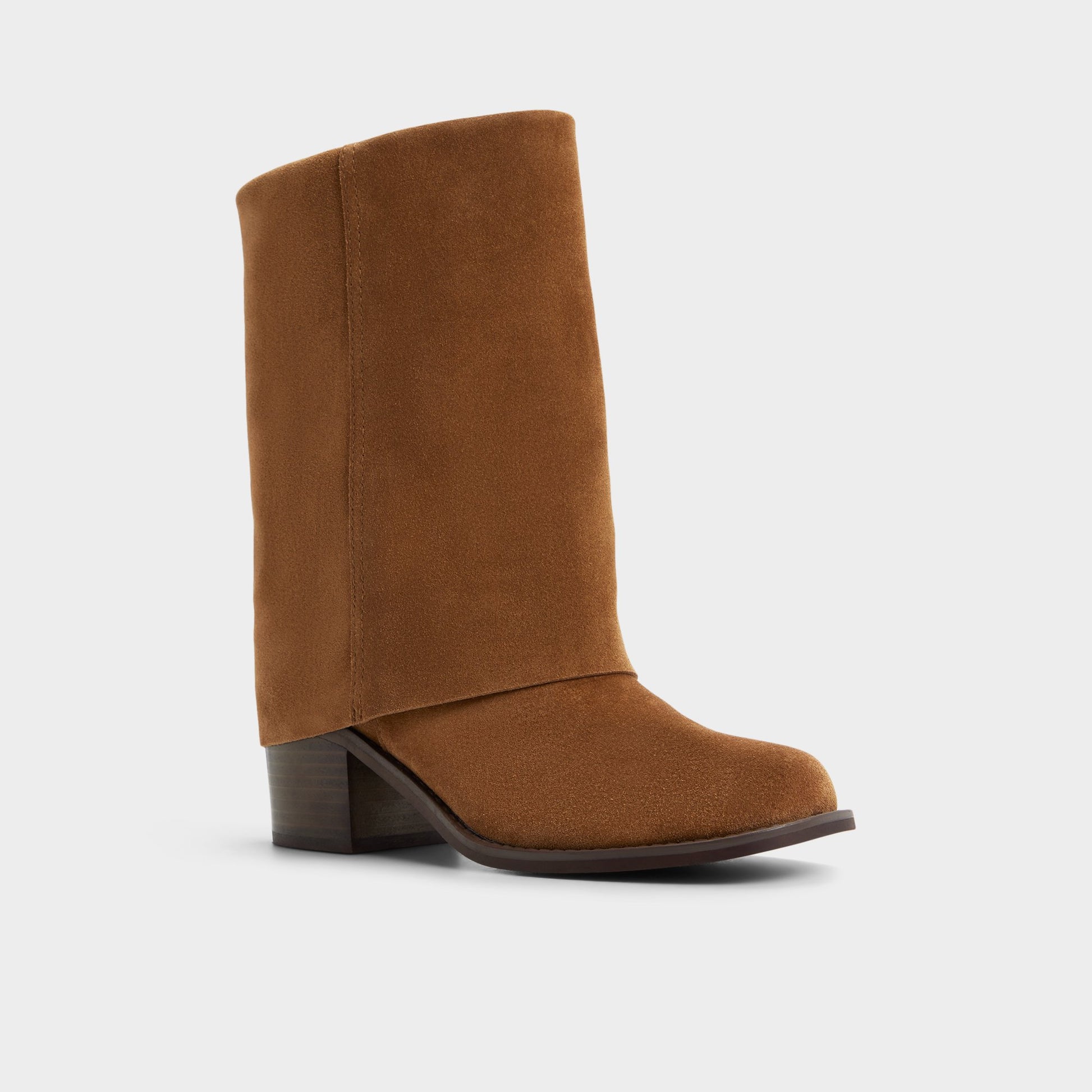Three-quarter angle of Medium Brown Nolya Ankle boot's front side