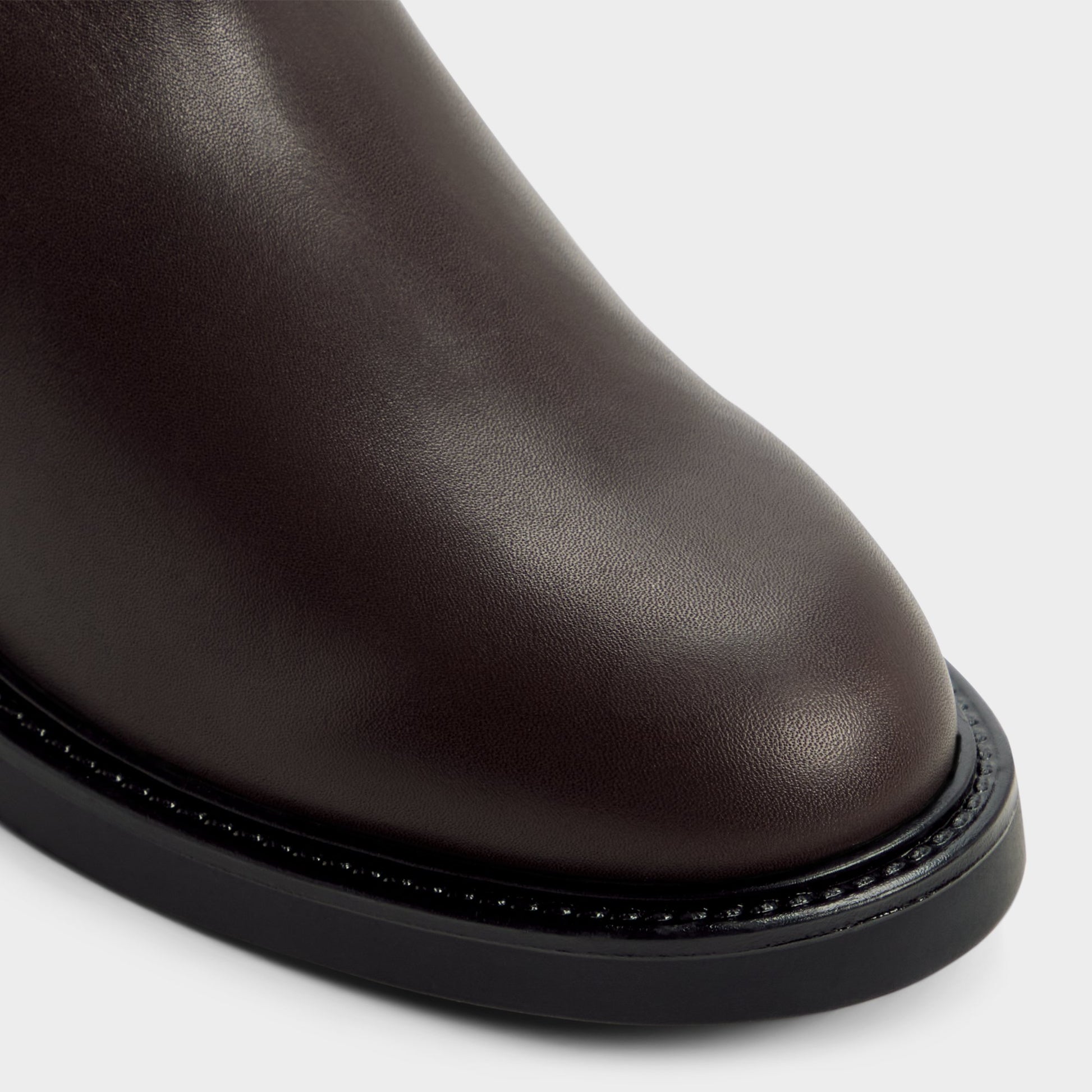 Close-up of the Dark brown Philippa Riding boot