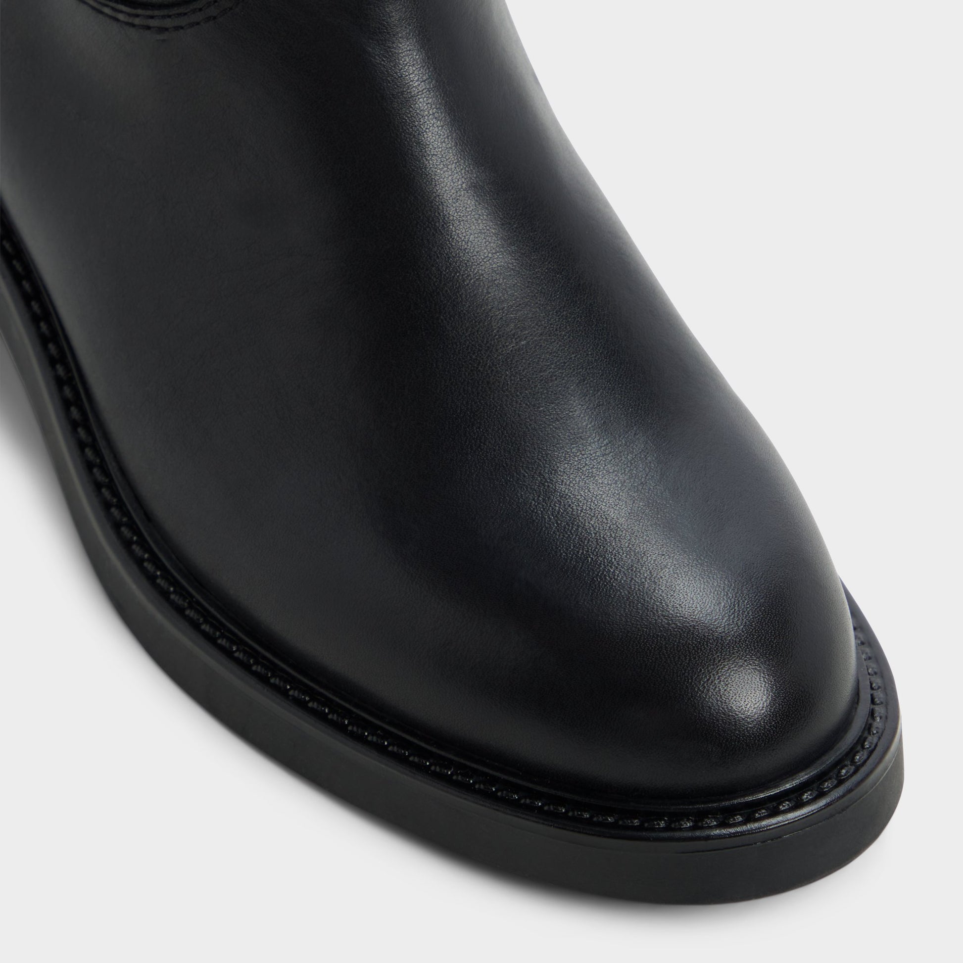 Close-up of the Black Philippa Riding boot