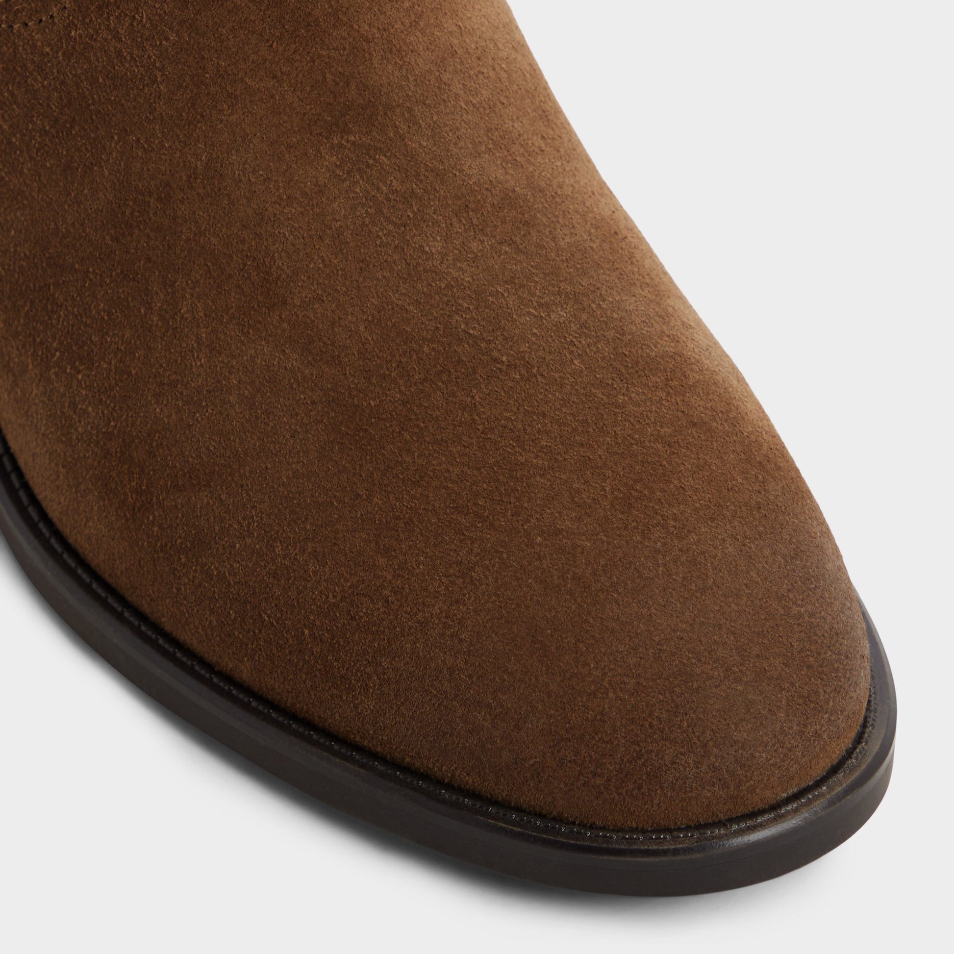Close-up of the Dark brown Kaydia Knee-high western boot