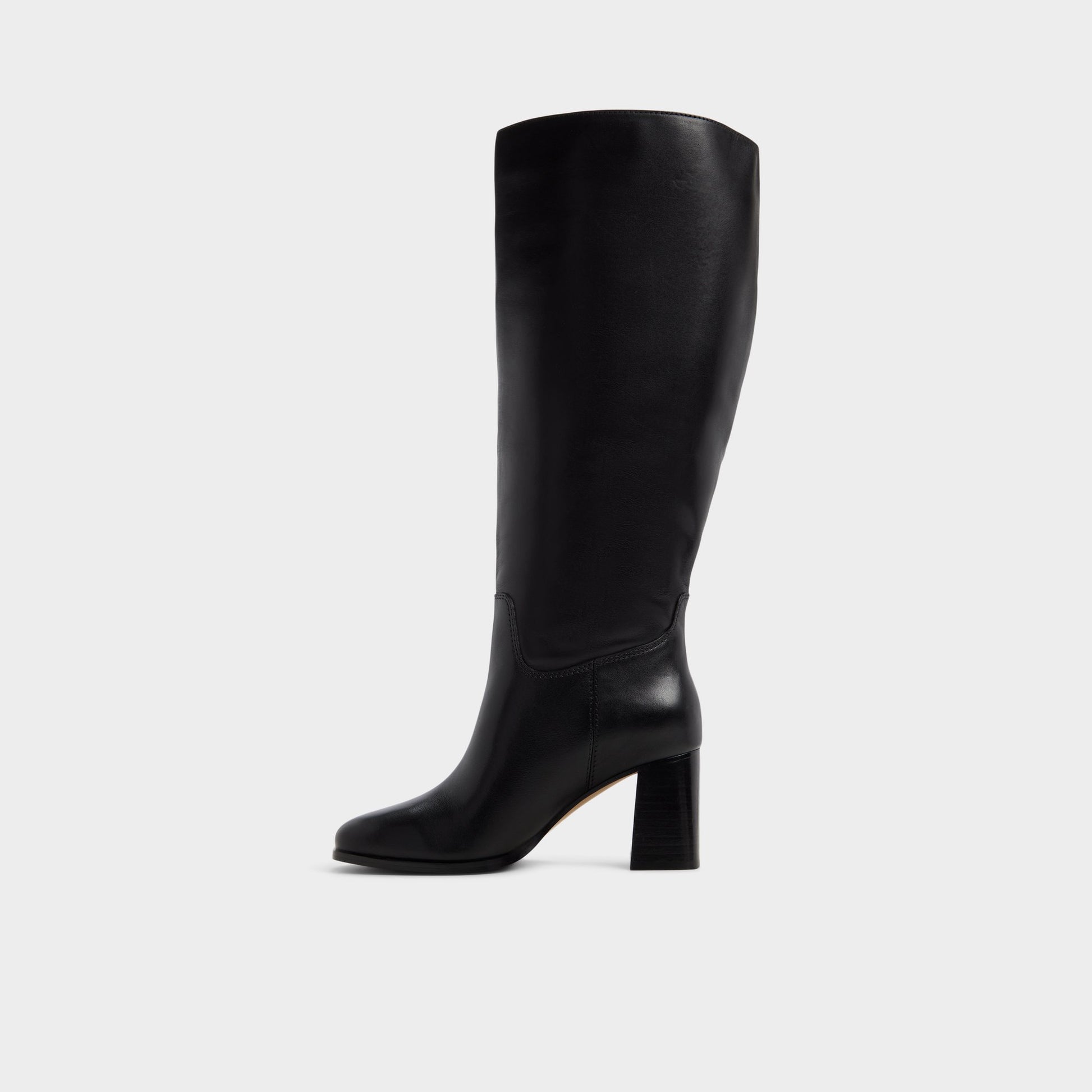 Side view of Black Elyze-wc Knee-high boot