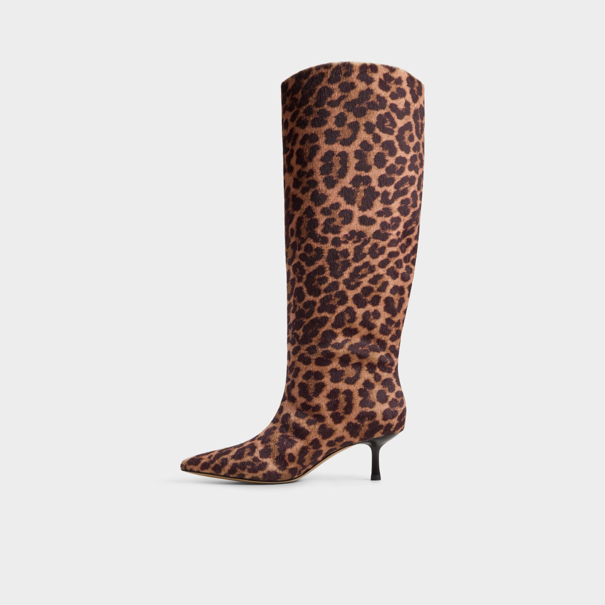 Side view of Open brown Selora-wc Knee-high boot