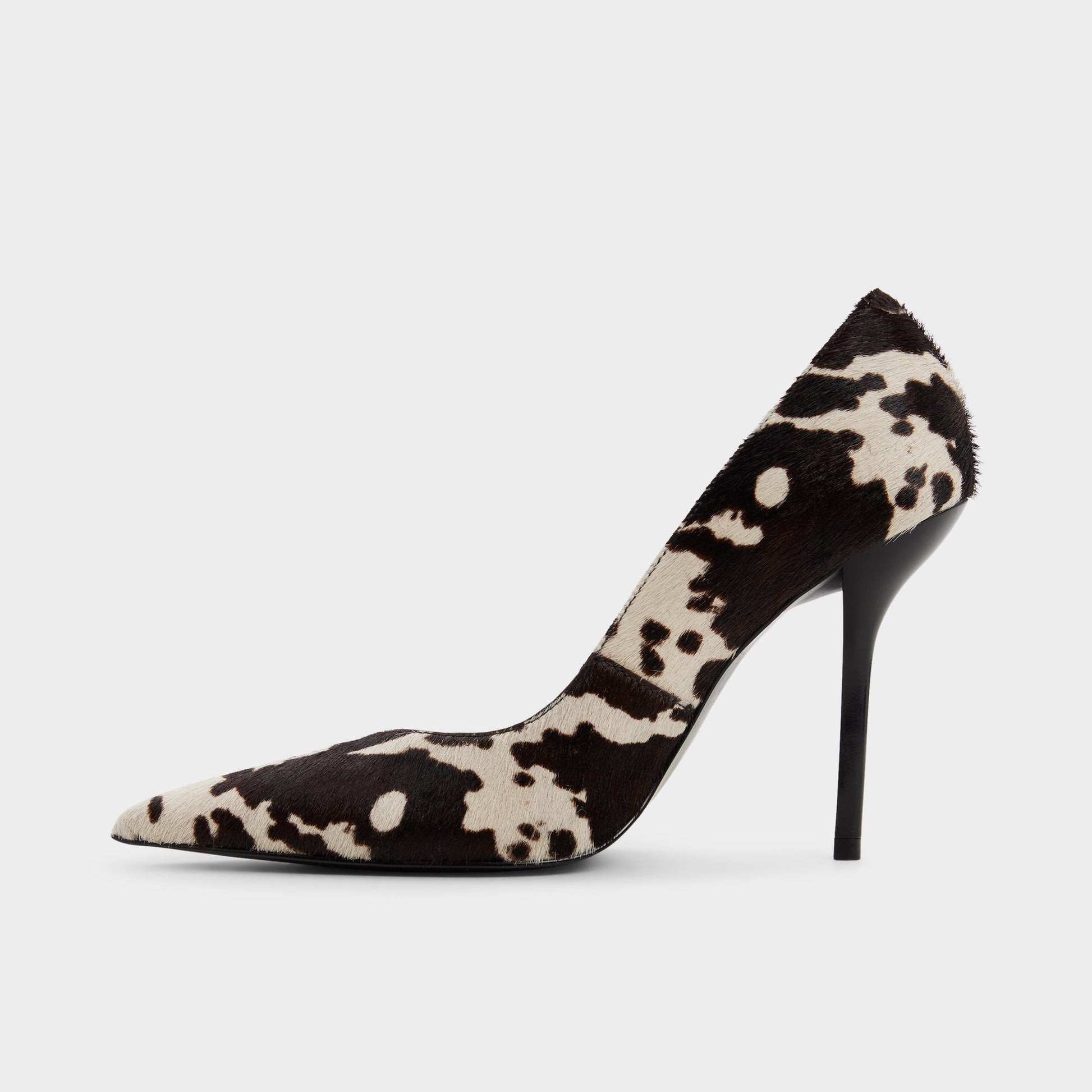 Side view of Open brown Emelie Pump