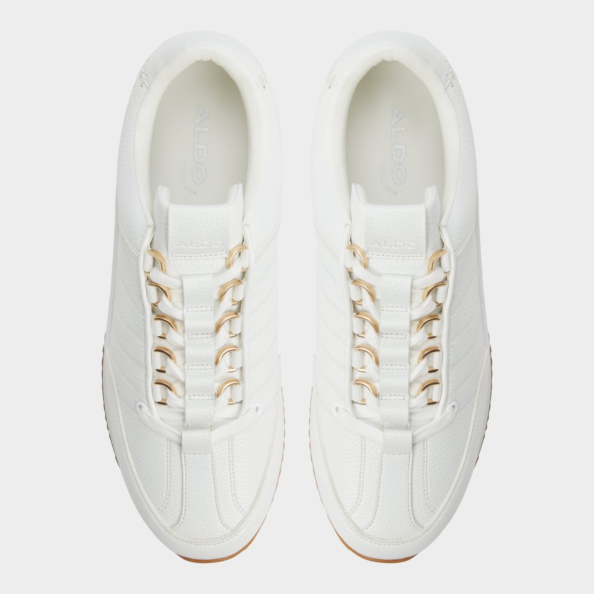 Top-down view of the White Rocko Oxford shoe