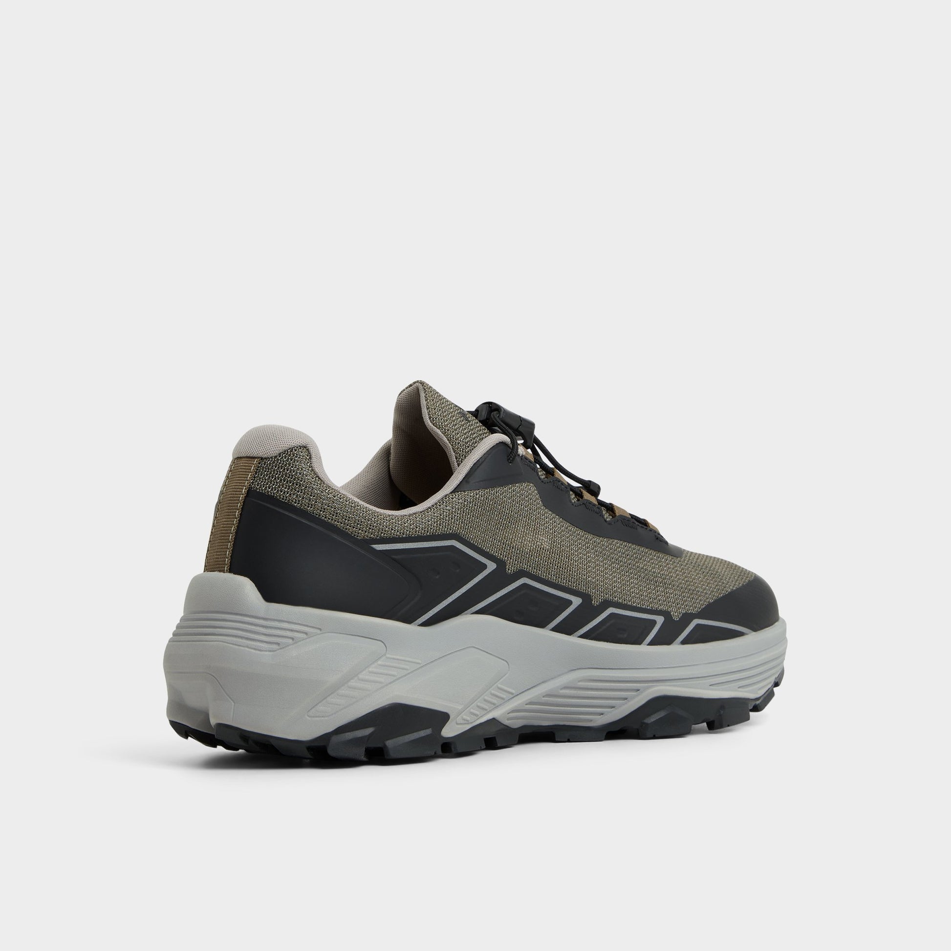 Three-quarter angle of Olive Franki Low top sneaker's back side