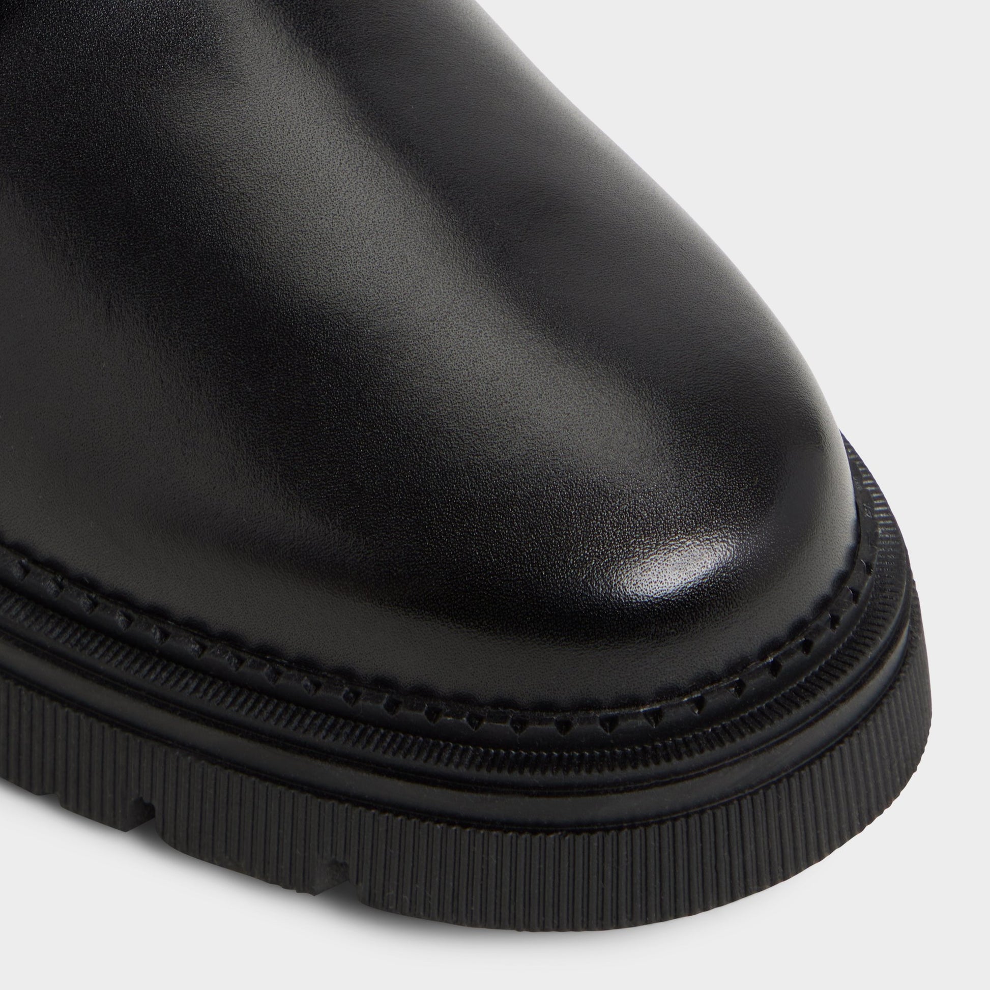 Close-up of the Black Simian Derby shoe