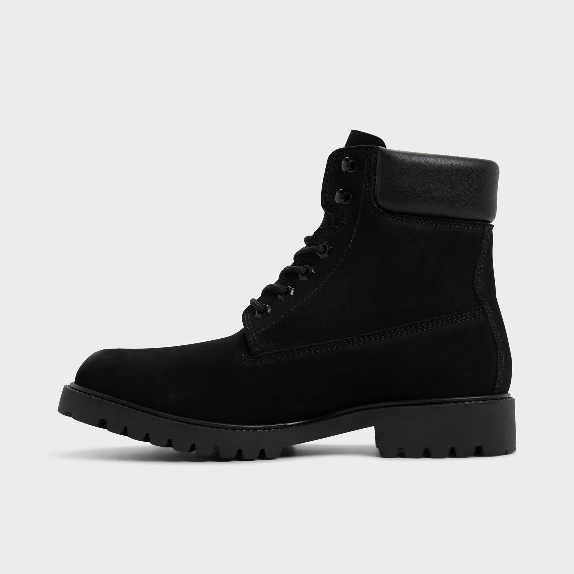 Side view of Black Tavares Lace-up boot