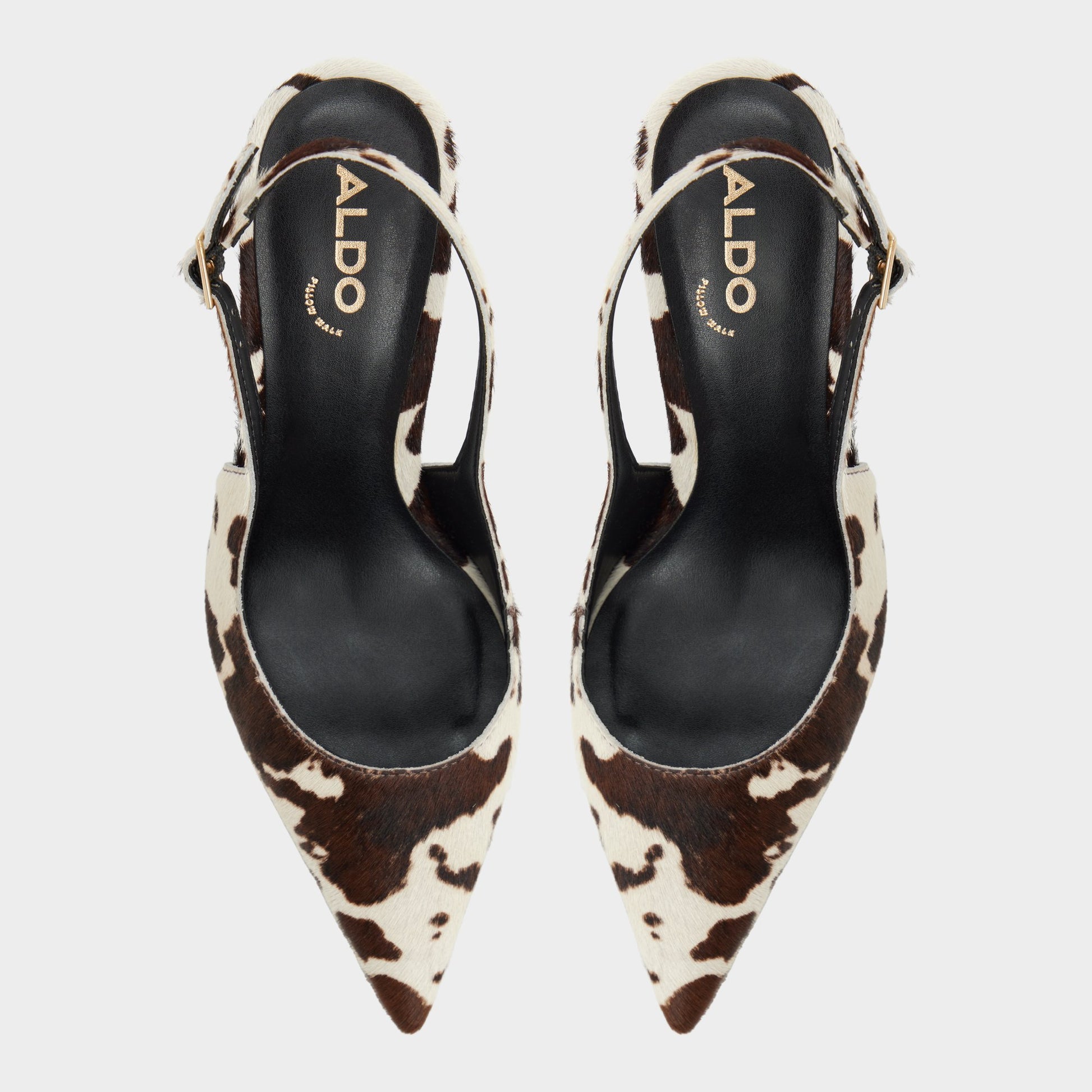 Top-down view of the Open Brown Seralina Slingback heel