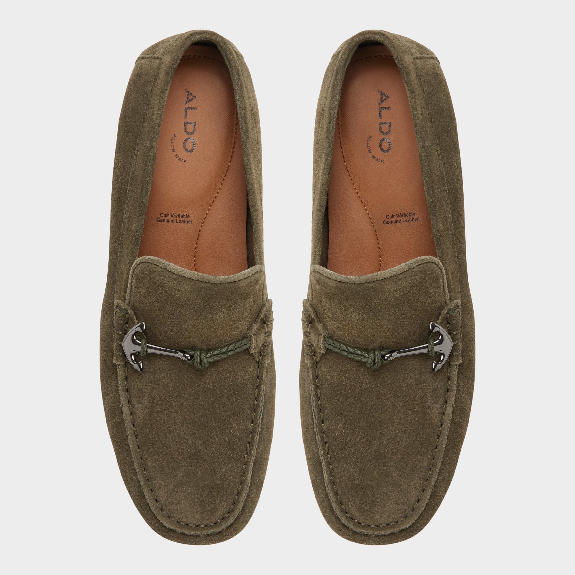 Vue de dessus de la Olive Wilbart-in Mocassin