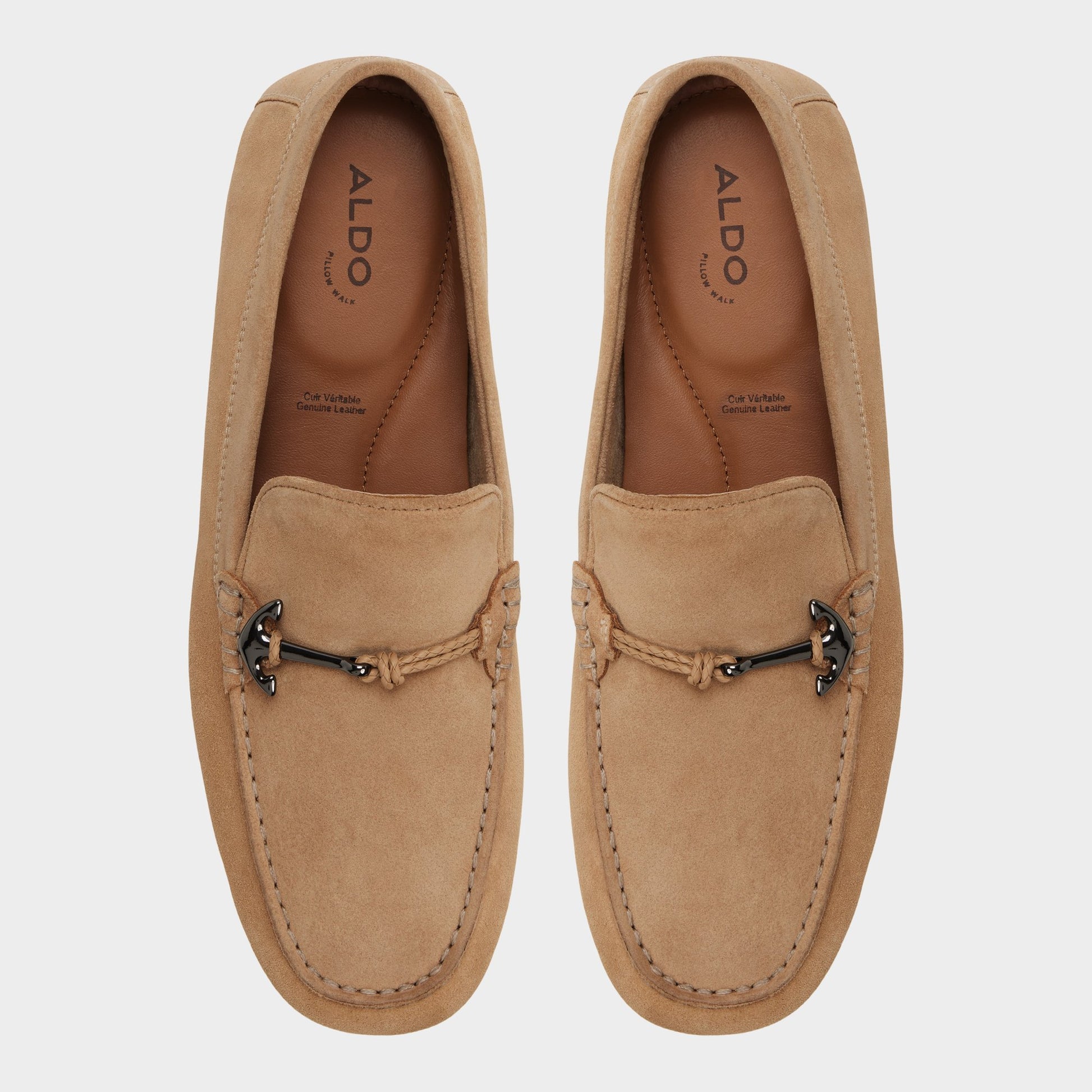 Vue de dessus de la Beige Wilbart-in Mocassin