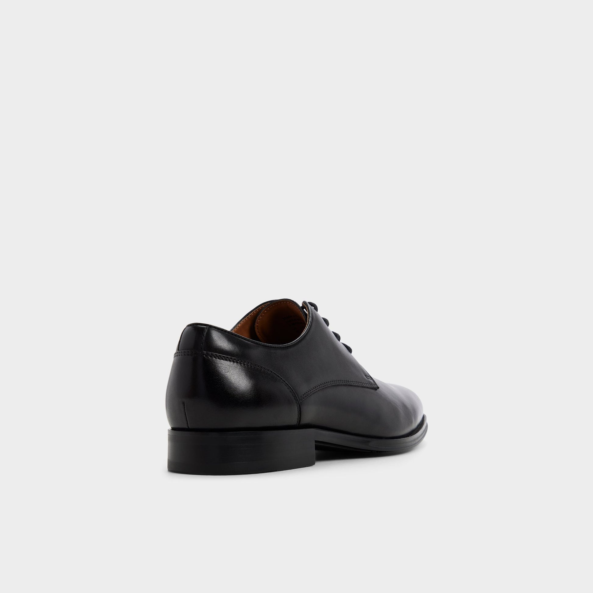 Three-quarter angle of Black Allegro Oxford shoe's back side