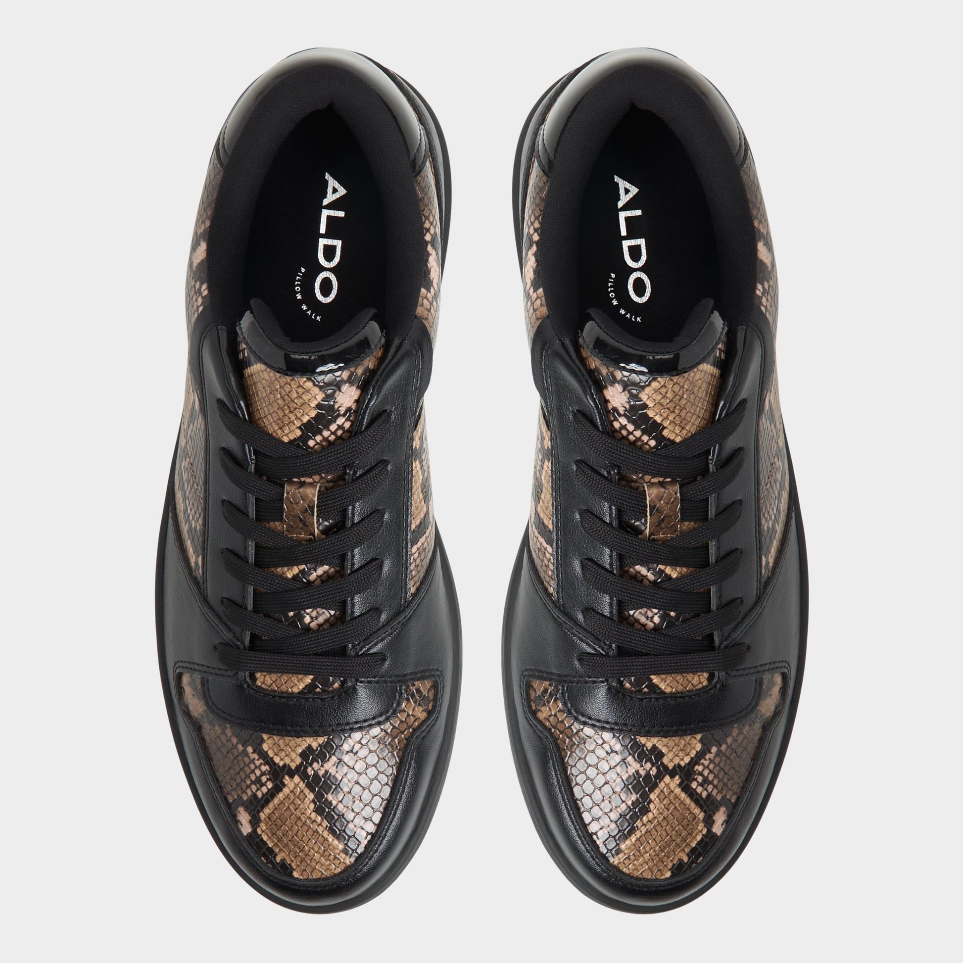 Top-down view of the Black combo Zethan Low top sneaker