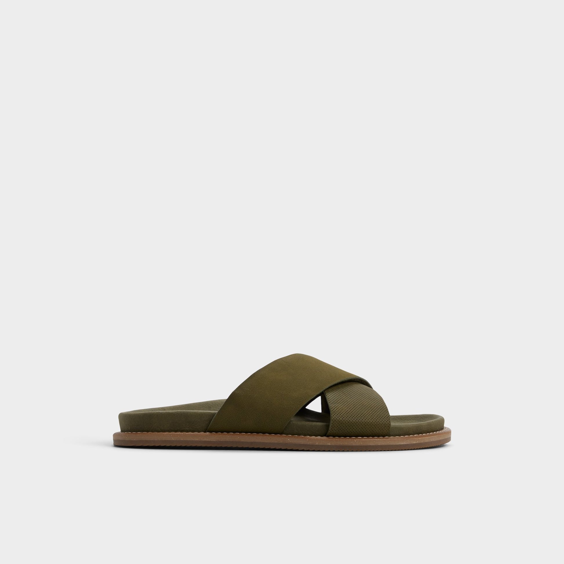 Main View of Olive Marrin Slide sandal for Mens