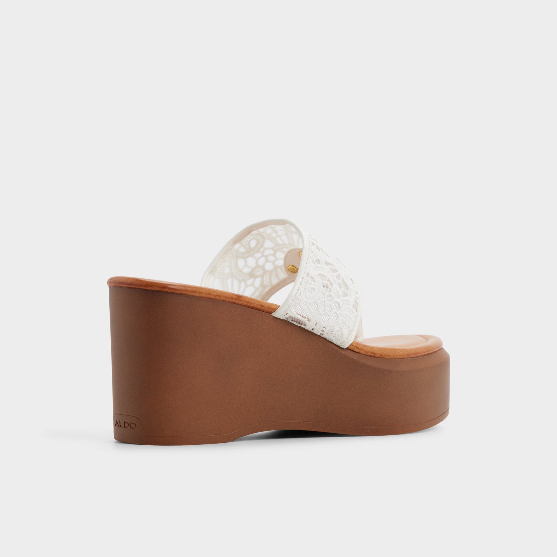 Three-quarter angle of White/bone Friegan 's back side
