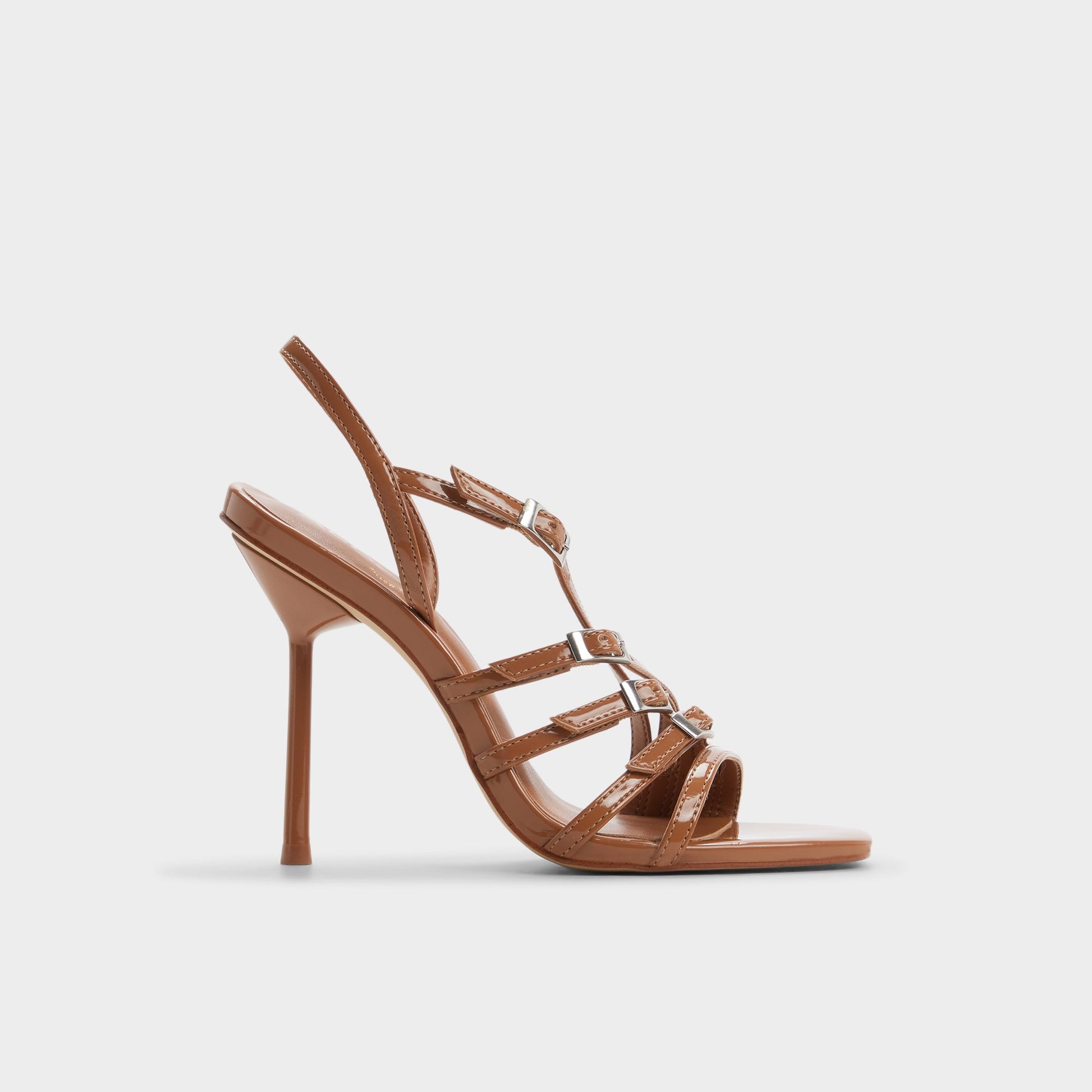 Main View of Medium brown Xara Strappy heeled sandal for Womens