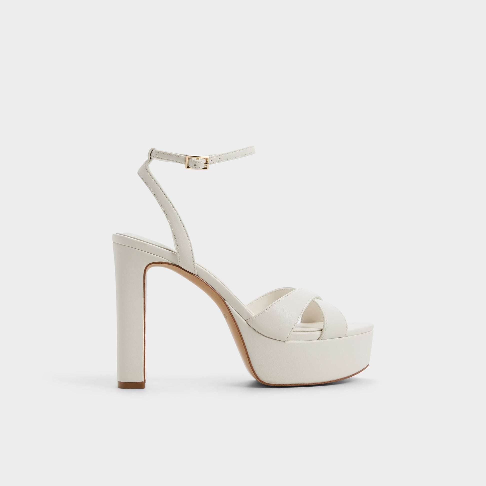 Main View of White/bone Rosine Strappy heeled sandal for Womens