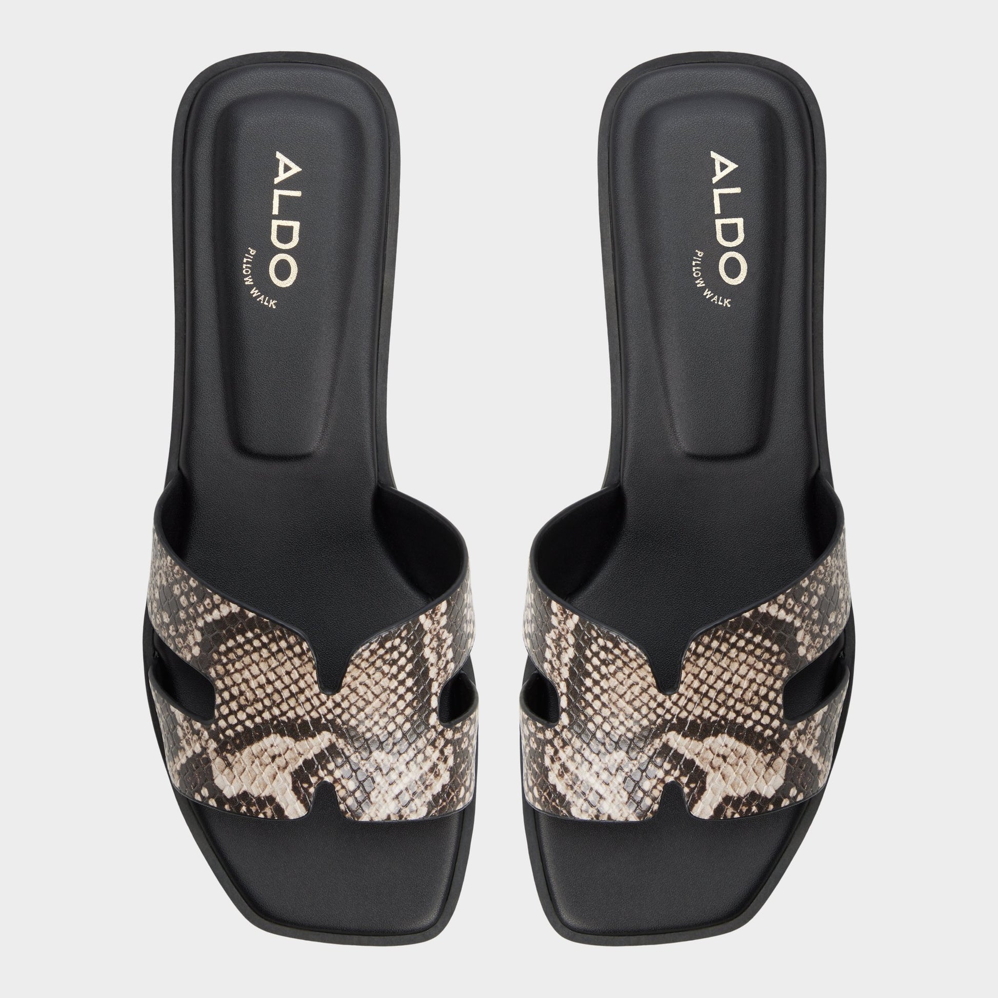 Top-down view of the Open brown Itsandal Slide sandal