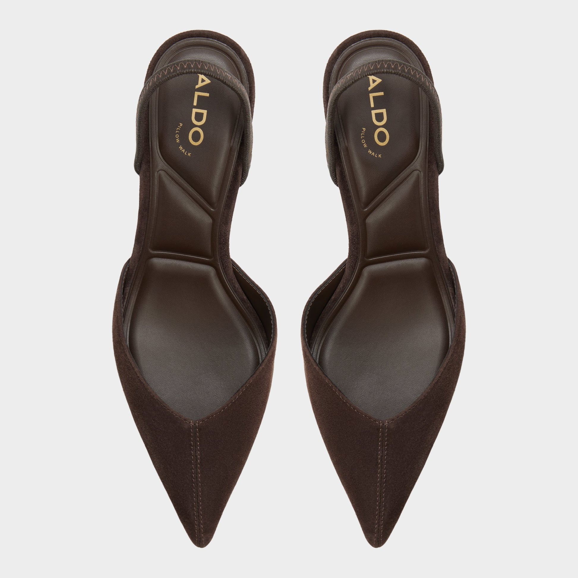 Vue de dessus de la Marron Foncé Re-olivia Talon haut à bride arrière