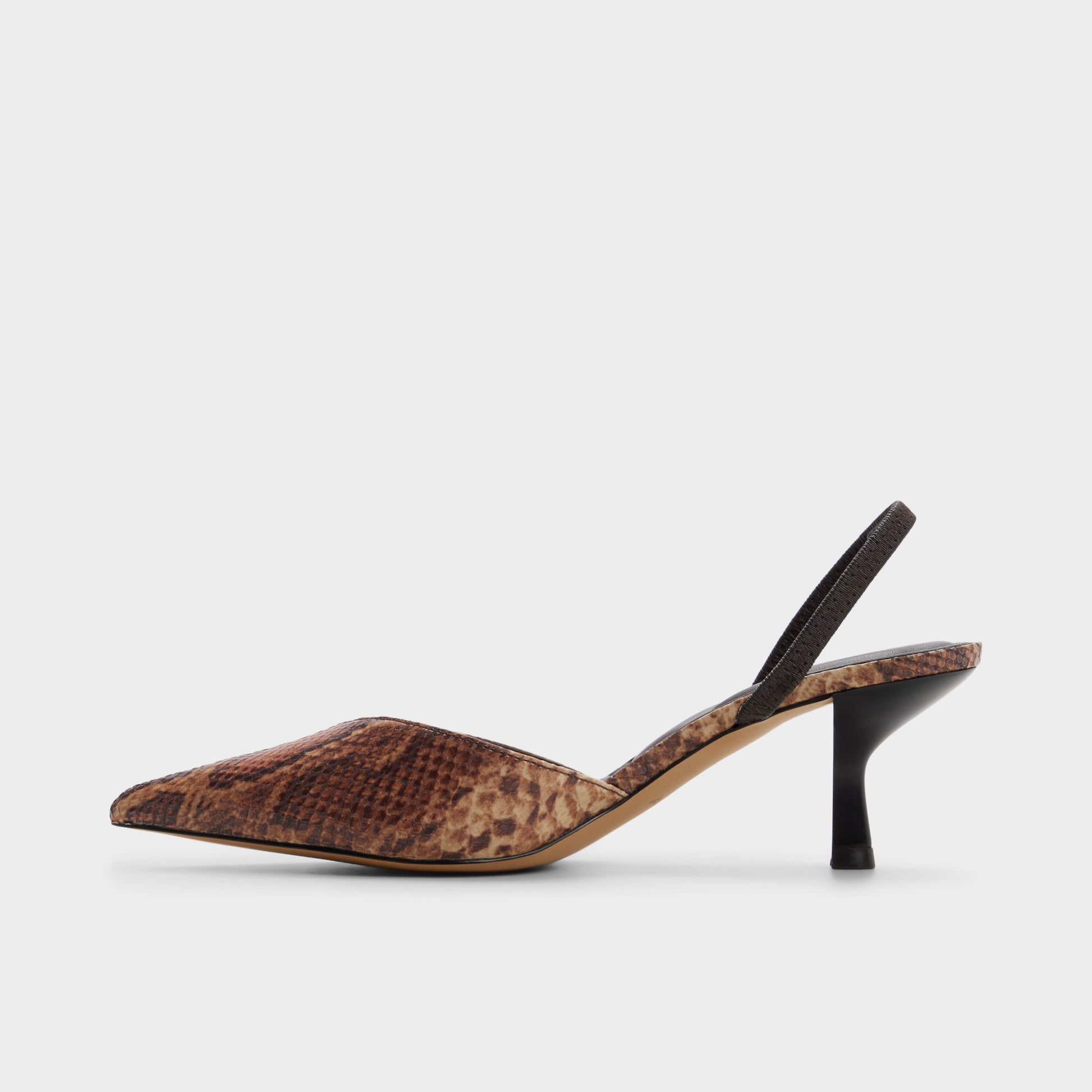 Vue latérale de Marron Multi Re-olivia Talon haut à bride arrière