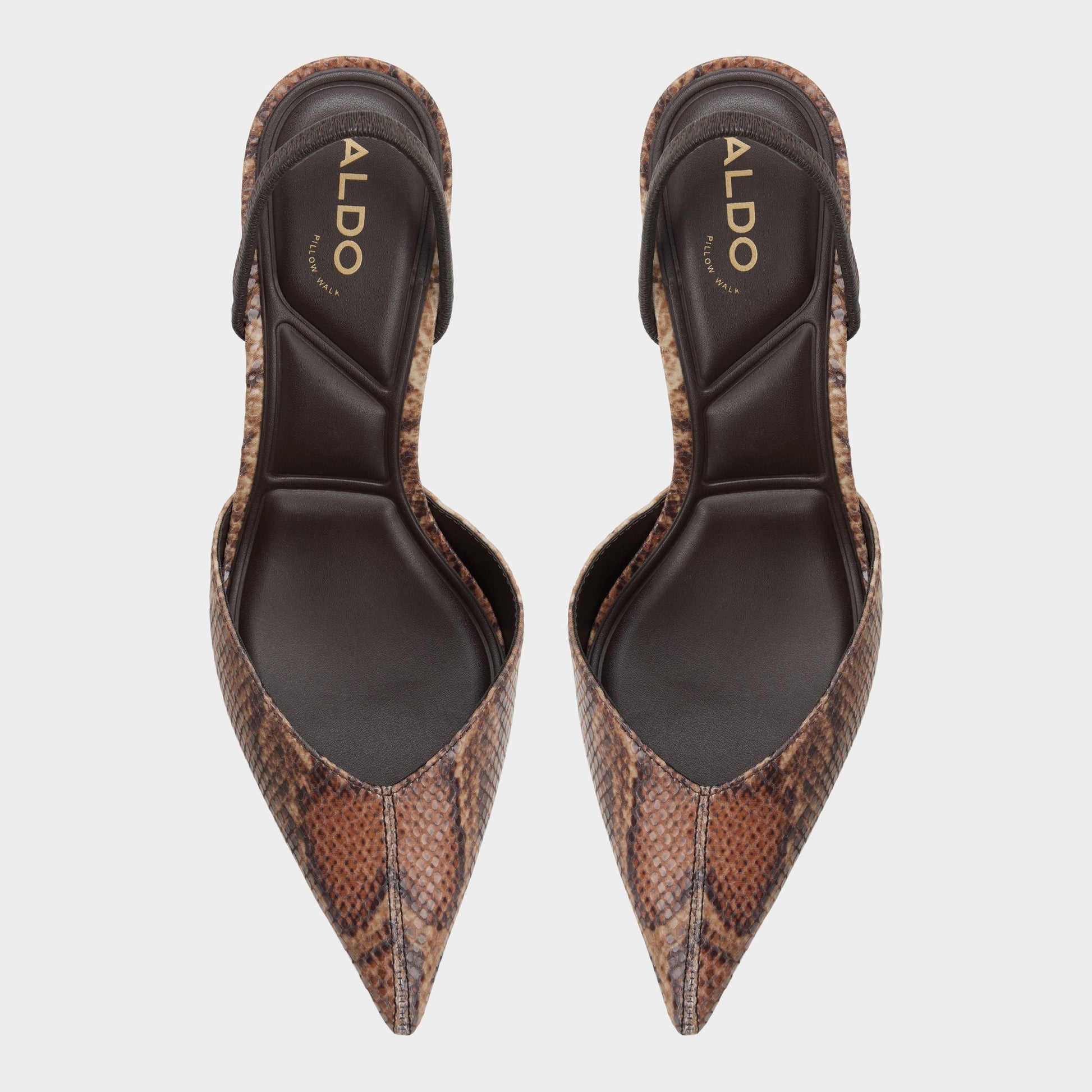 Vue de dessus de la Marron Multi Re-olivia Talon haut à bride arrière