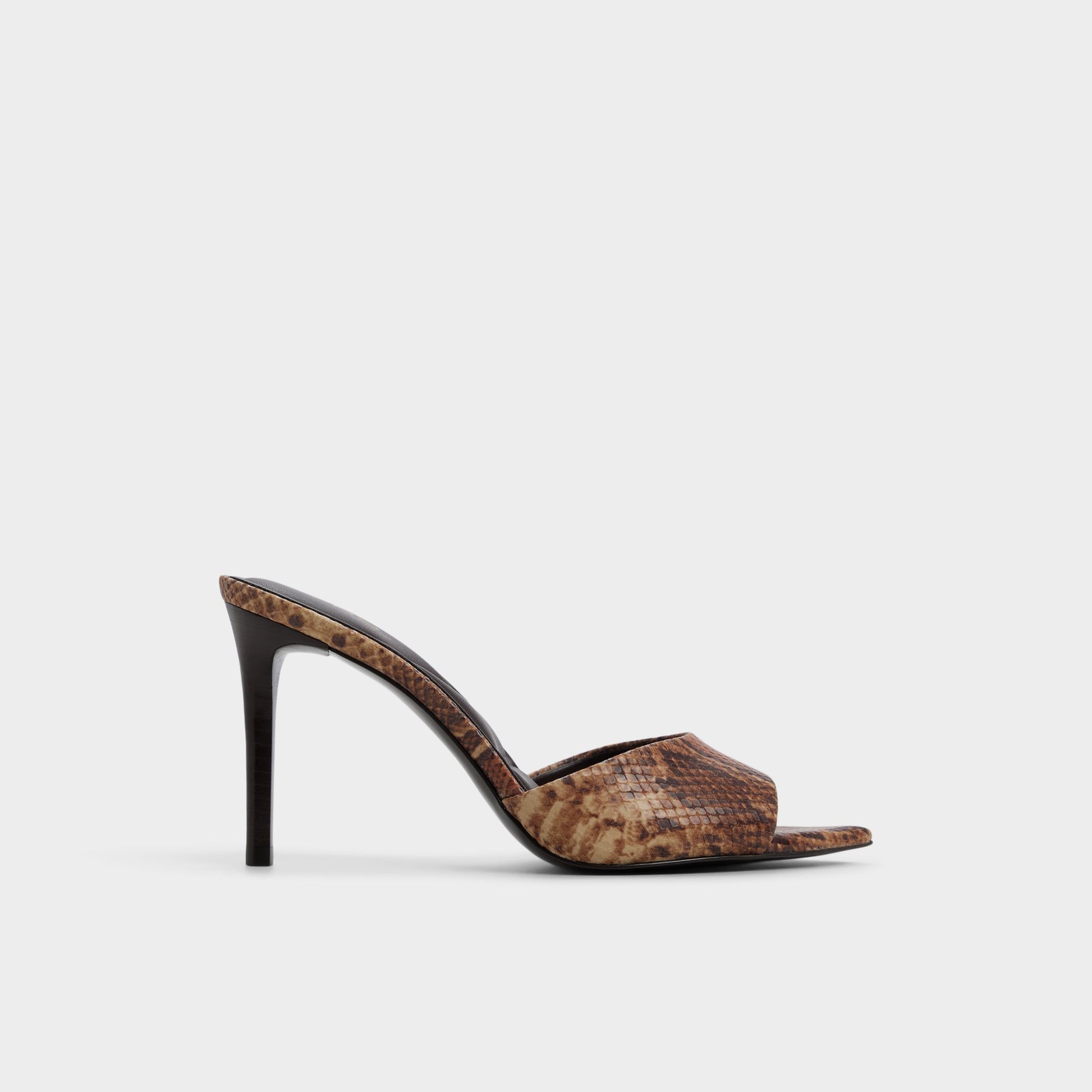 Main View of Brown multi Anniebrilden Heeled mule for Womens