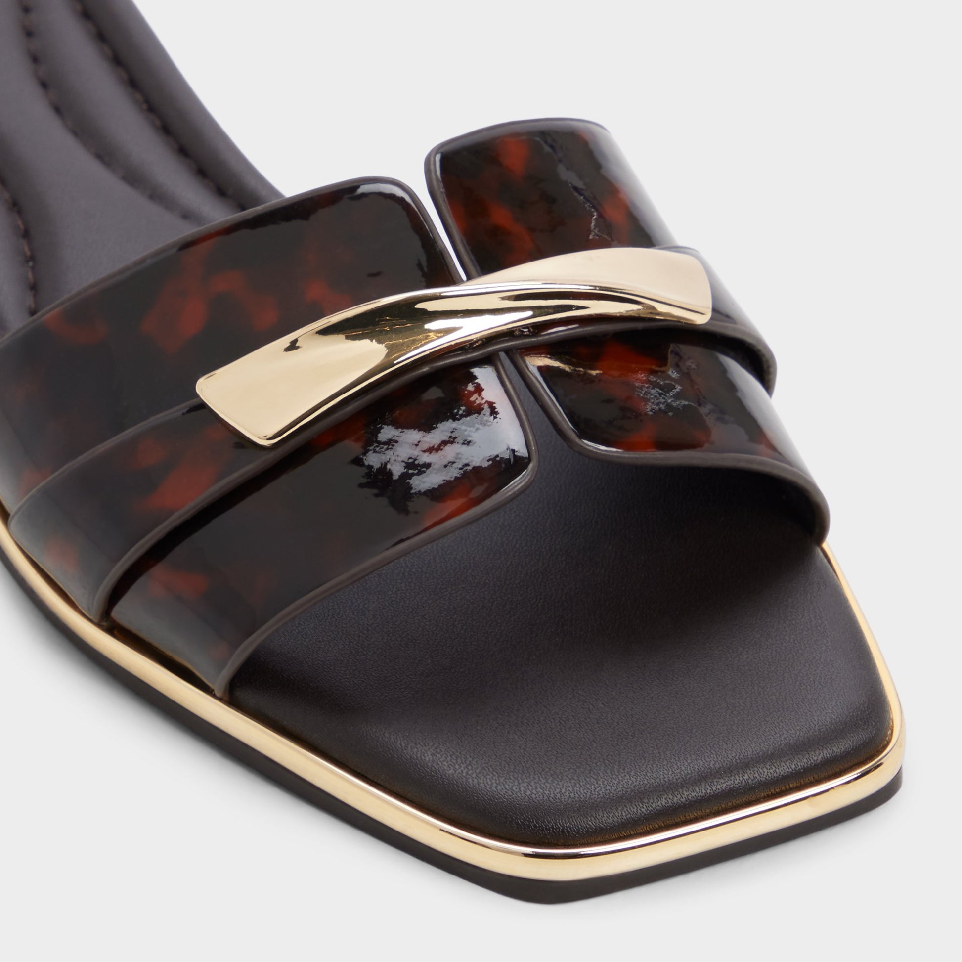 Close-up of the Open brown Darlina Slide sandal