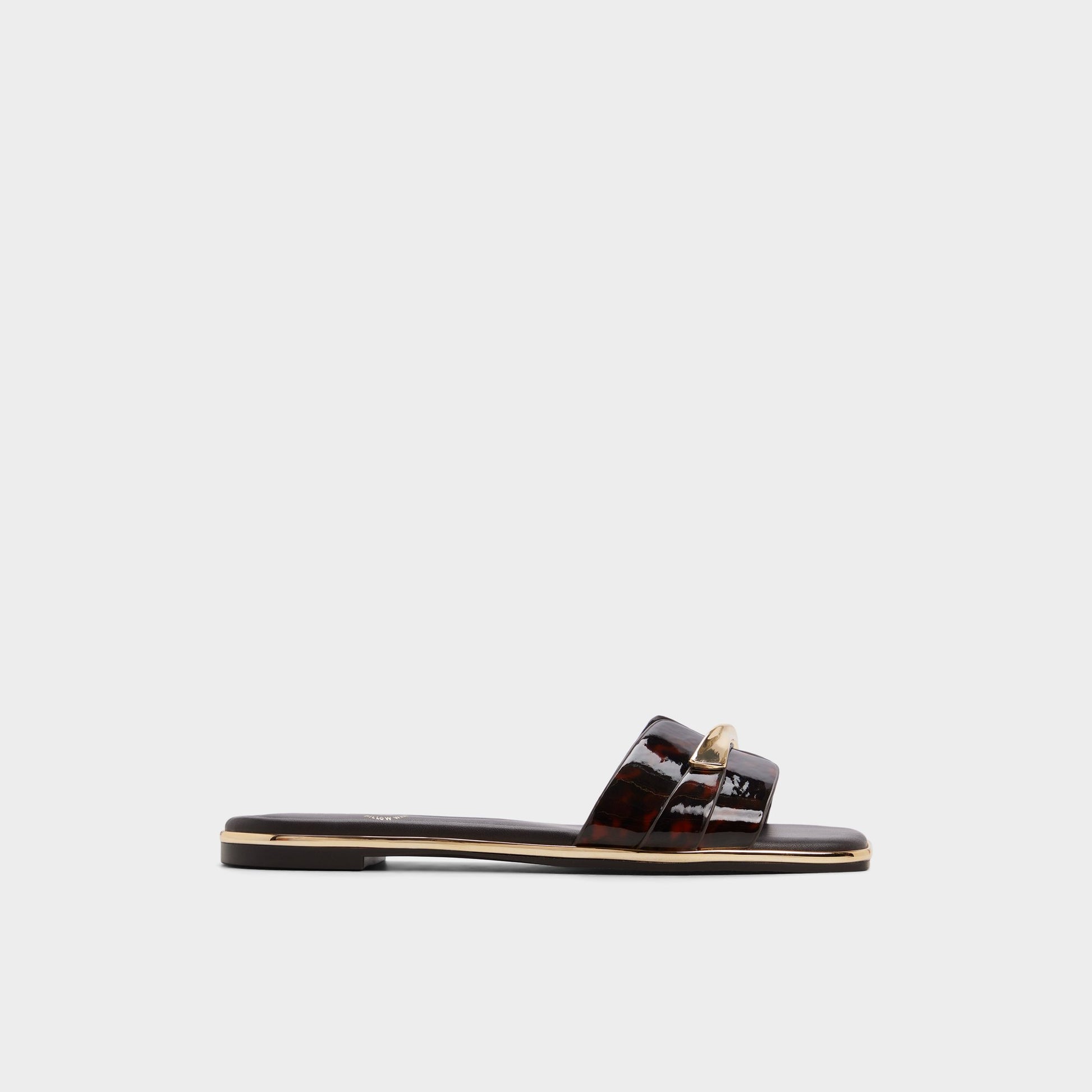 Main View of Open brown Darlina Slide sandal for Womens