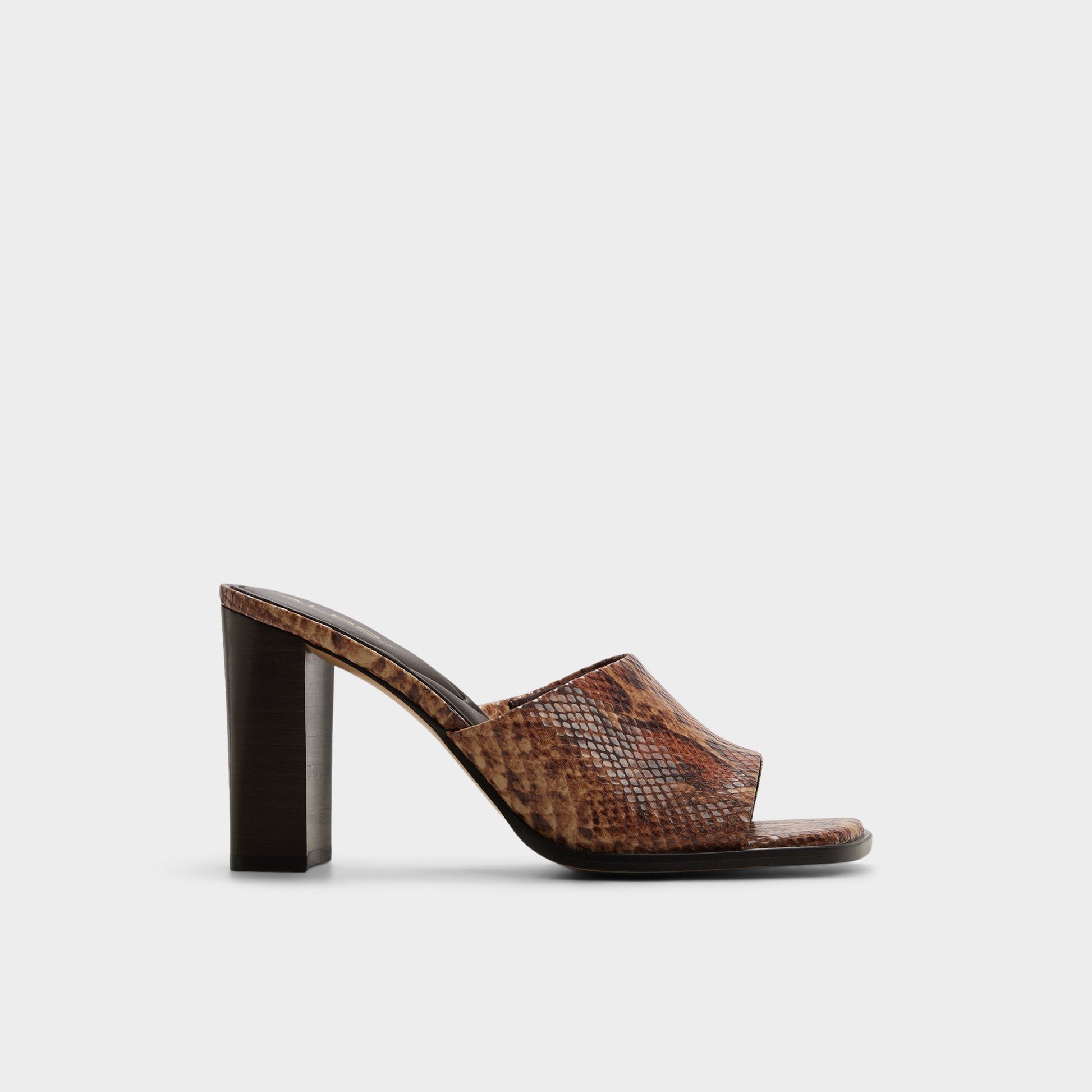 Main View of Brown multi Re-sophia Heeled mule for Womens