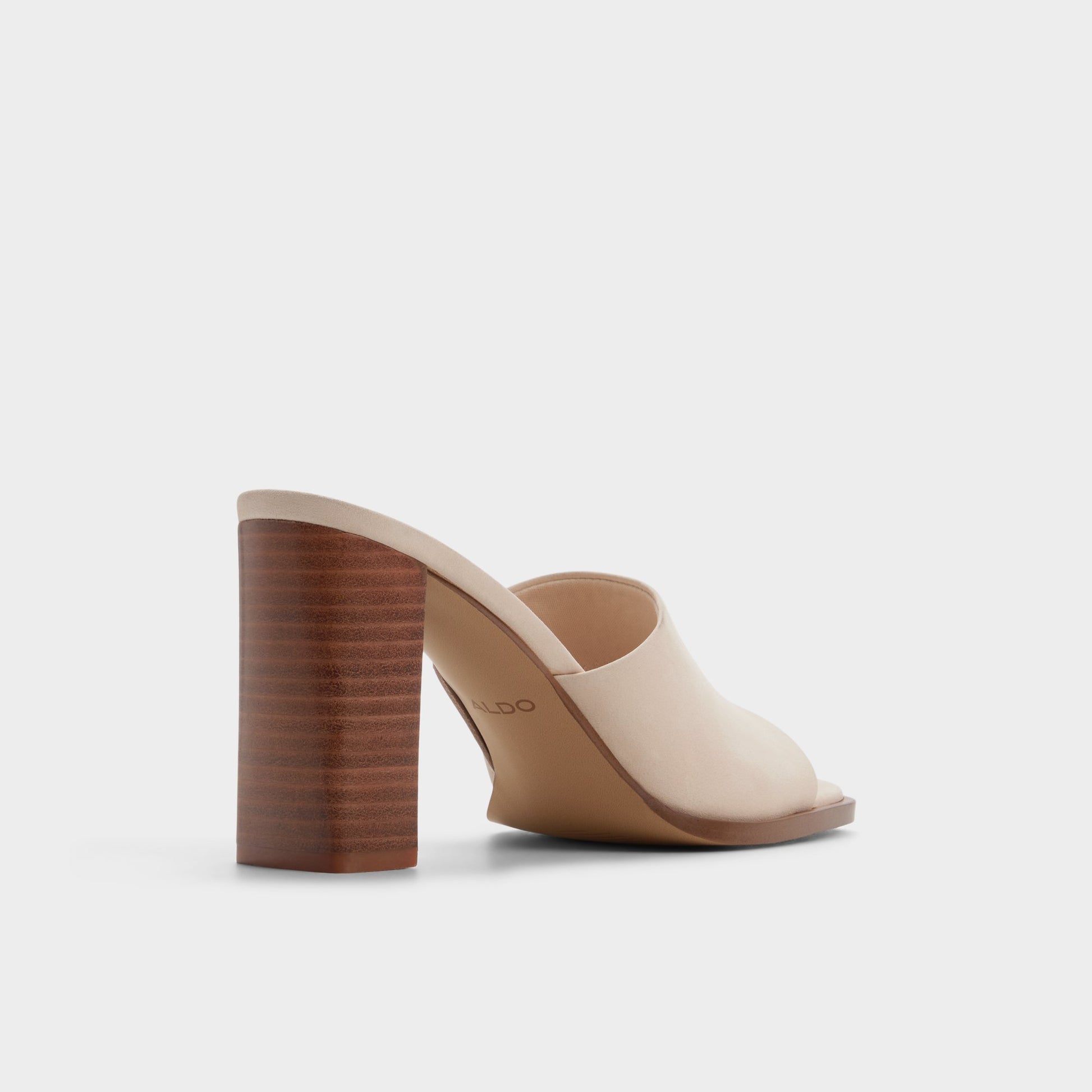 Three-quarter angle of Other beige Re-sophia Heeled mule's back side
