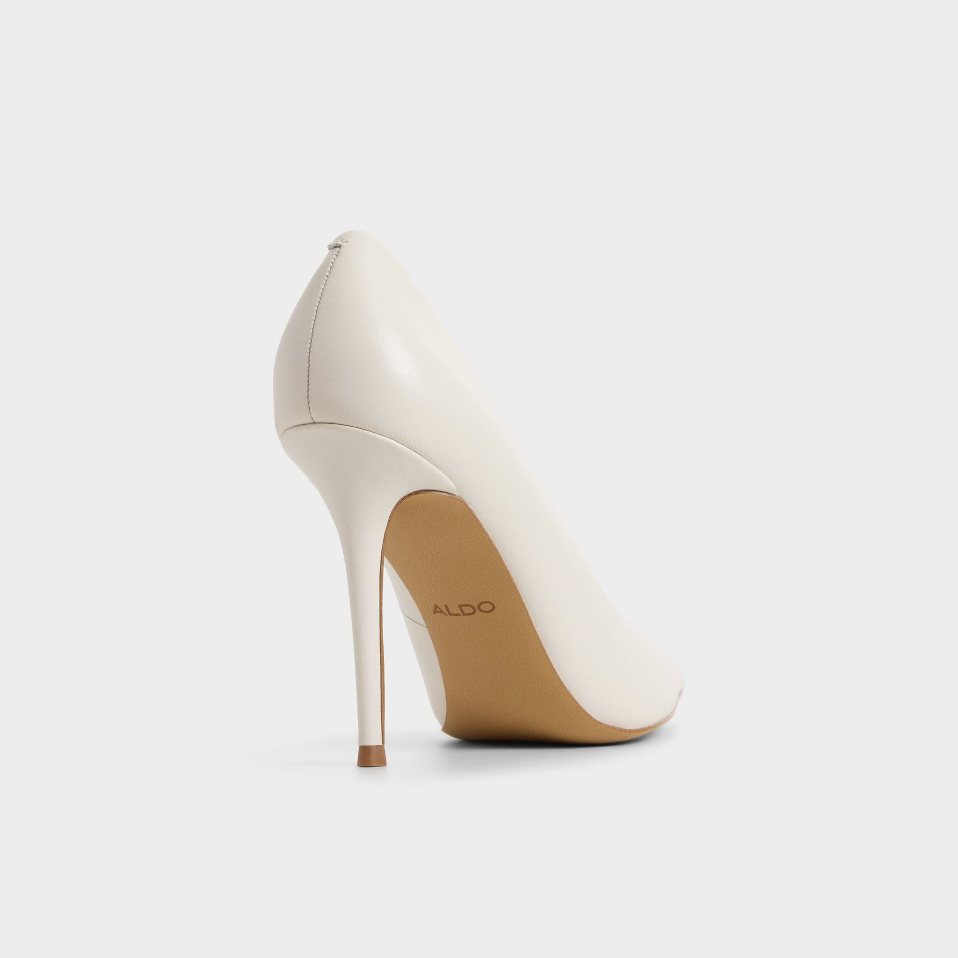 Three-quarter angle of White/bone Stasya Pump's back side