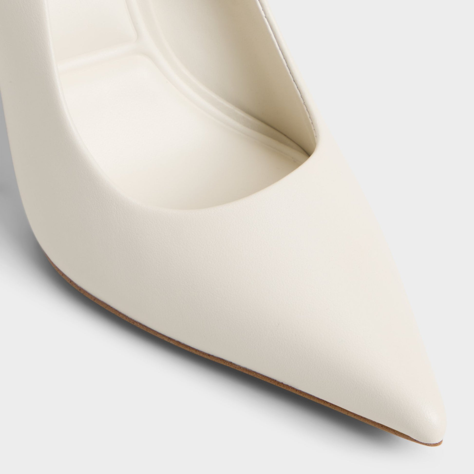 Close-up of the White/bone Stasya Pump