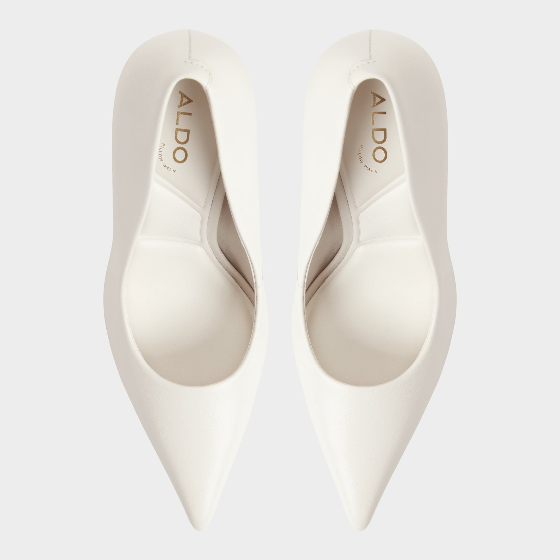 Top-down view of the White/bone Stasya Pump