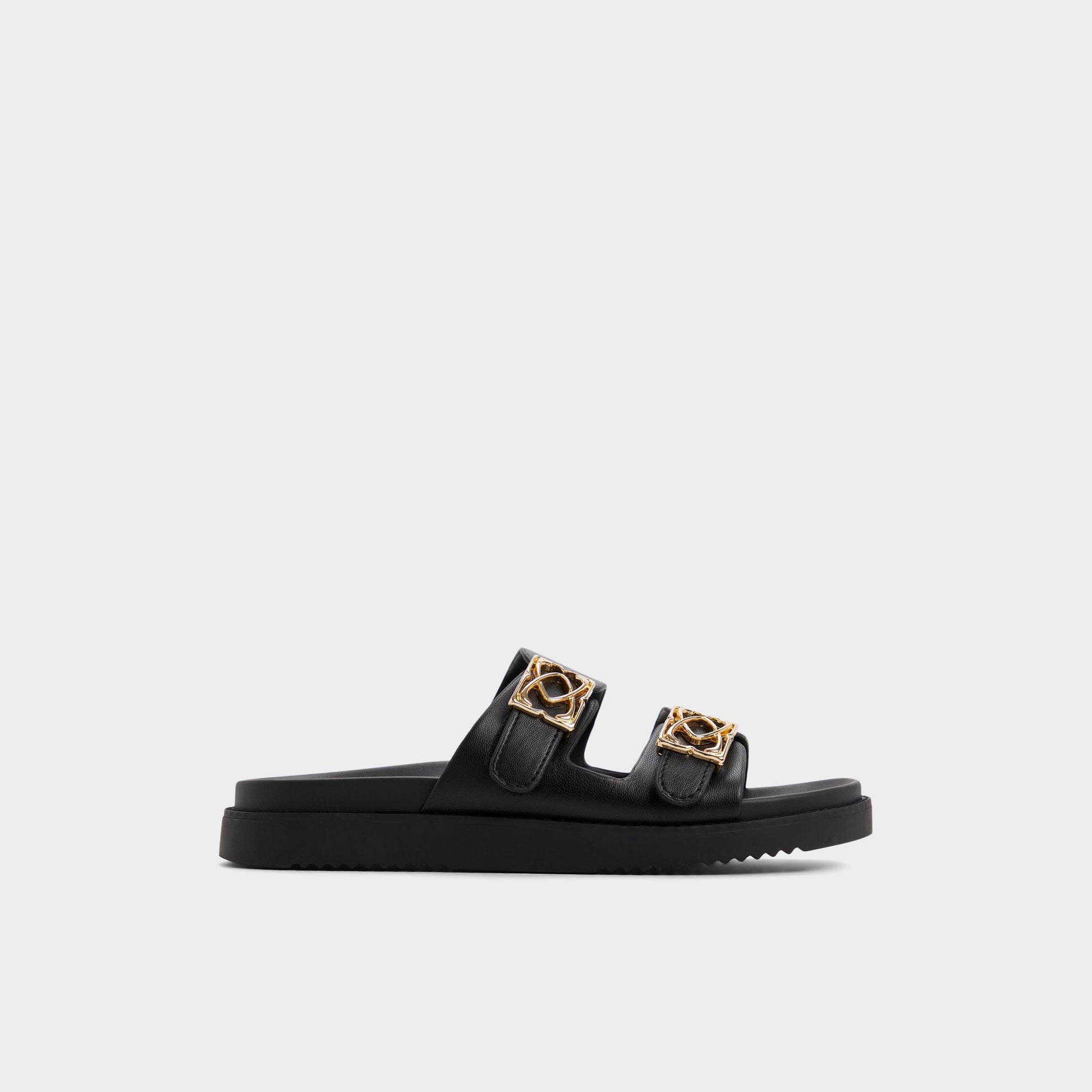 Main View of Black Mungos Footbed sandal for Womens