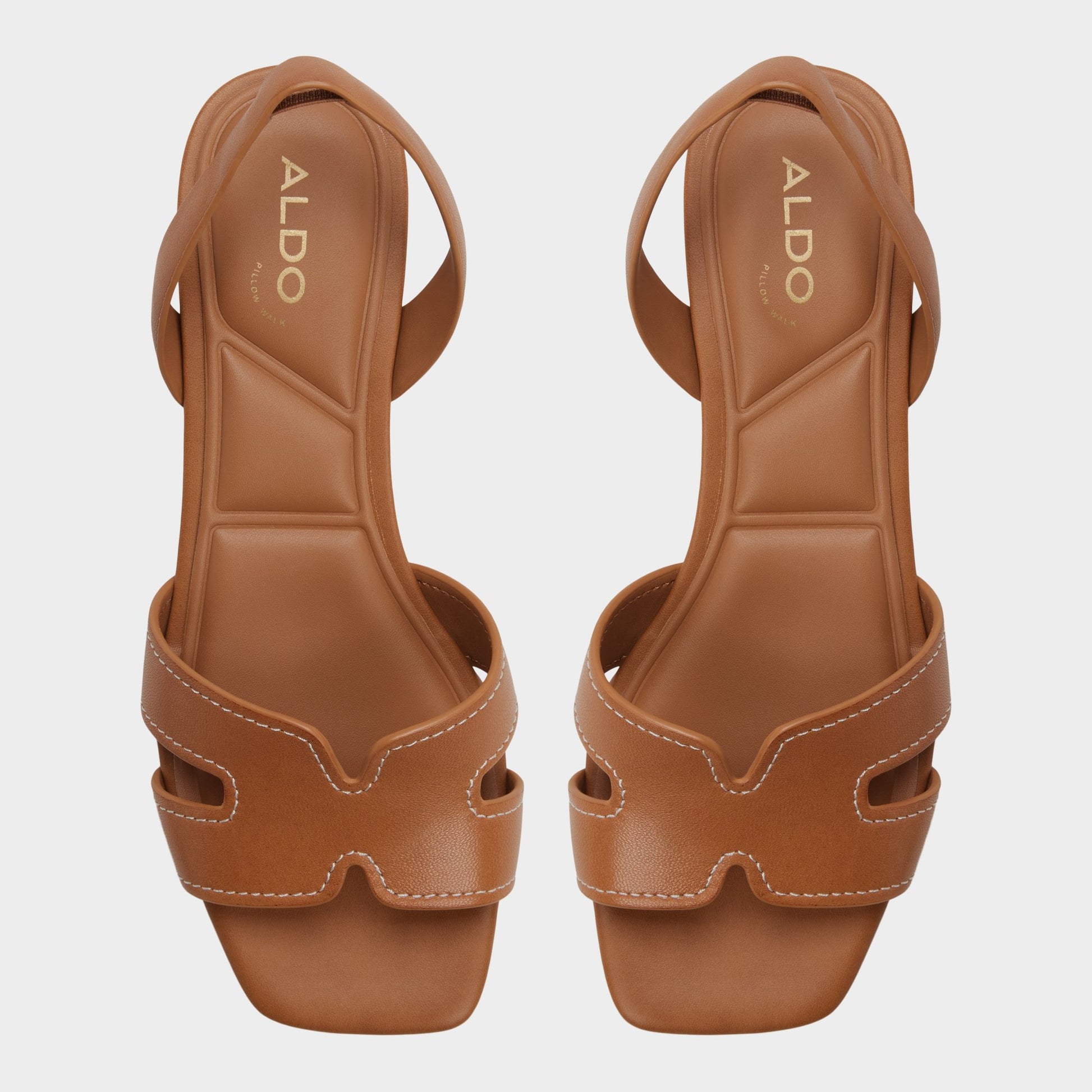 Vue de dessus de la Marron Moyen Javamannon Sandale à talon haut