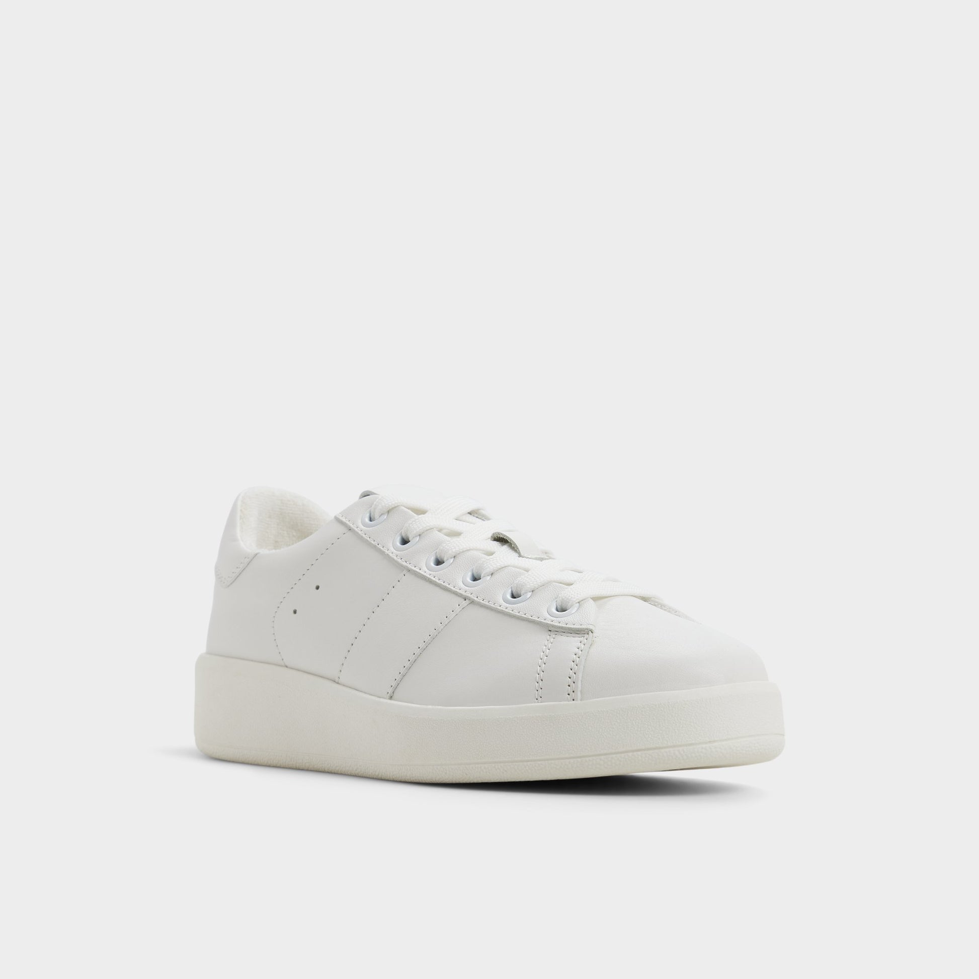Three-quarter angle of White Adrei Sneaker's front side