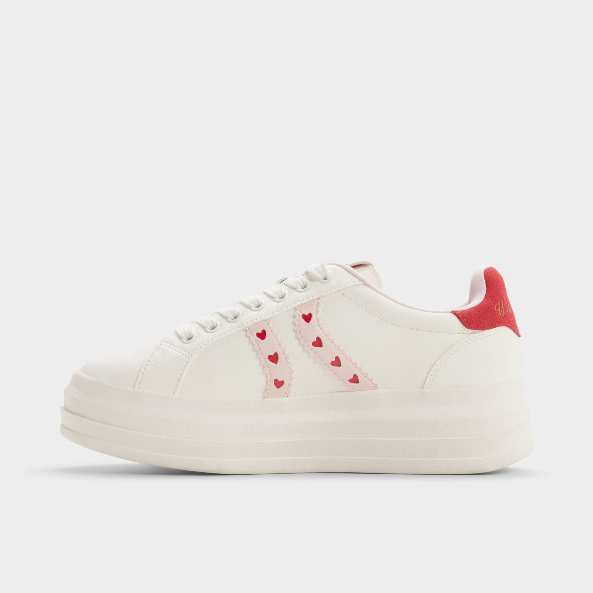 Side view of White Adores Sneaker