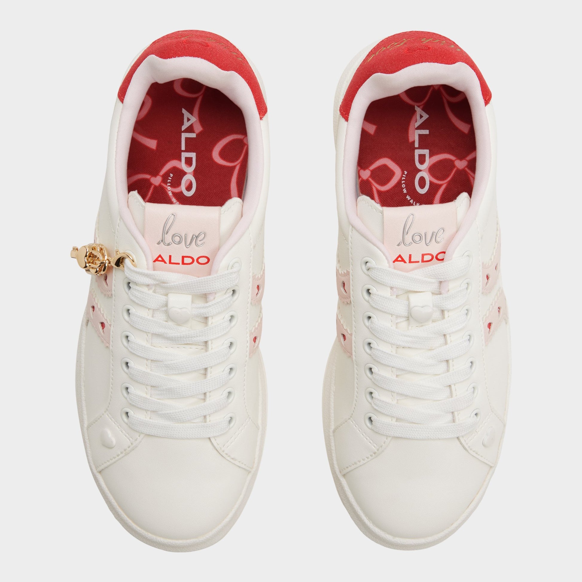 Top-down view of the White Adores Sneaker